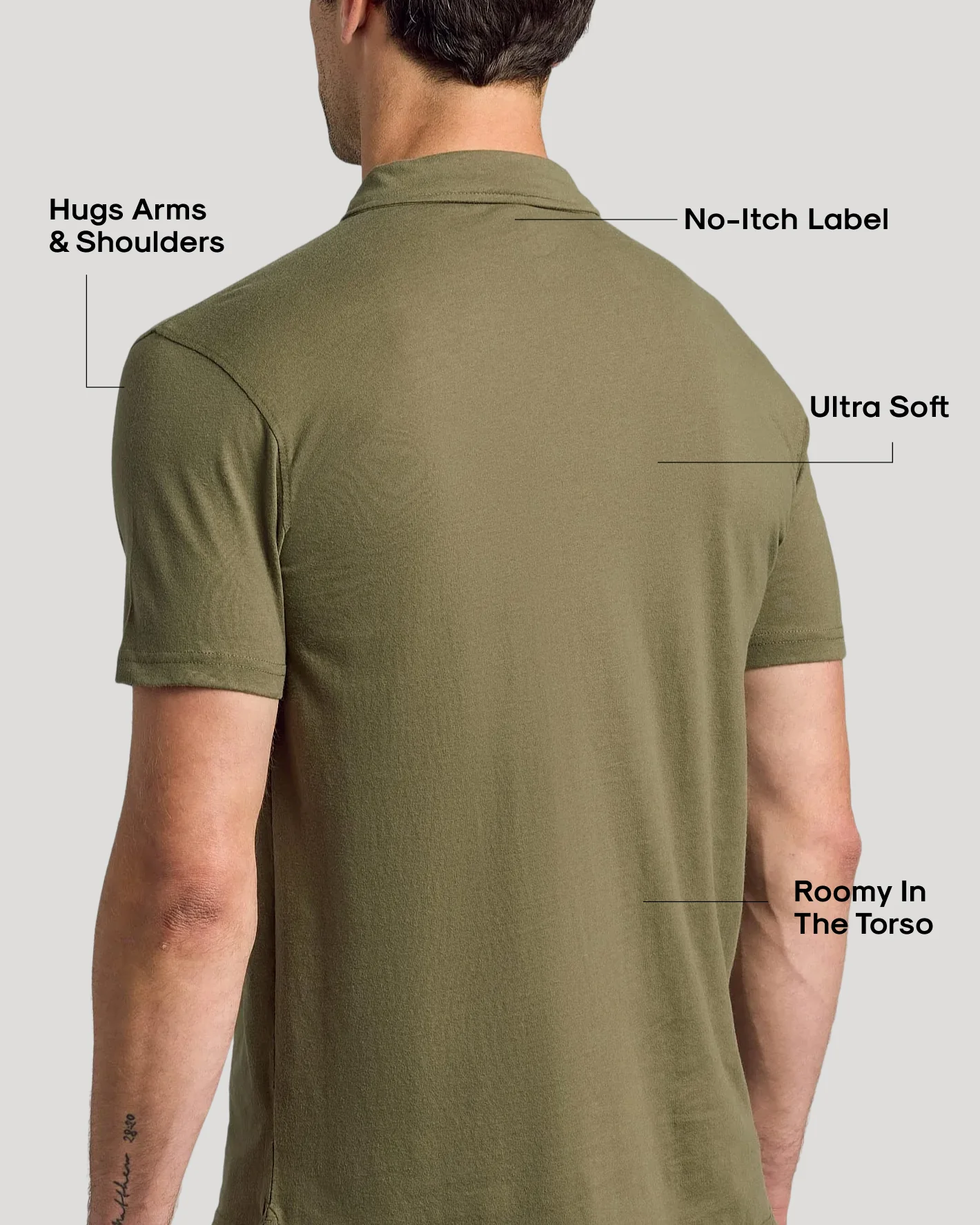 Military Green Classic Polo - Image 3