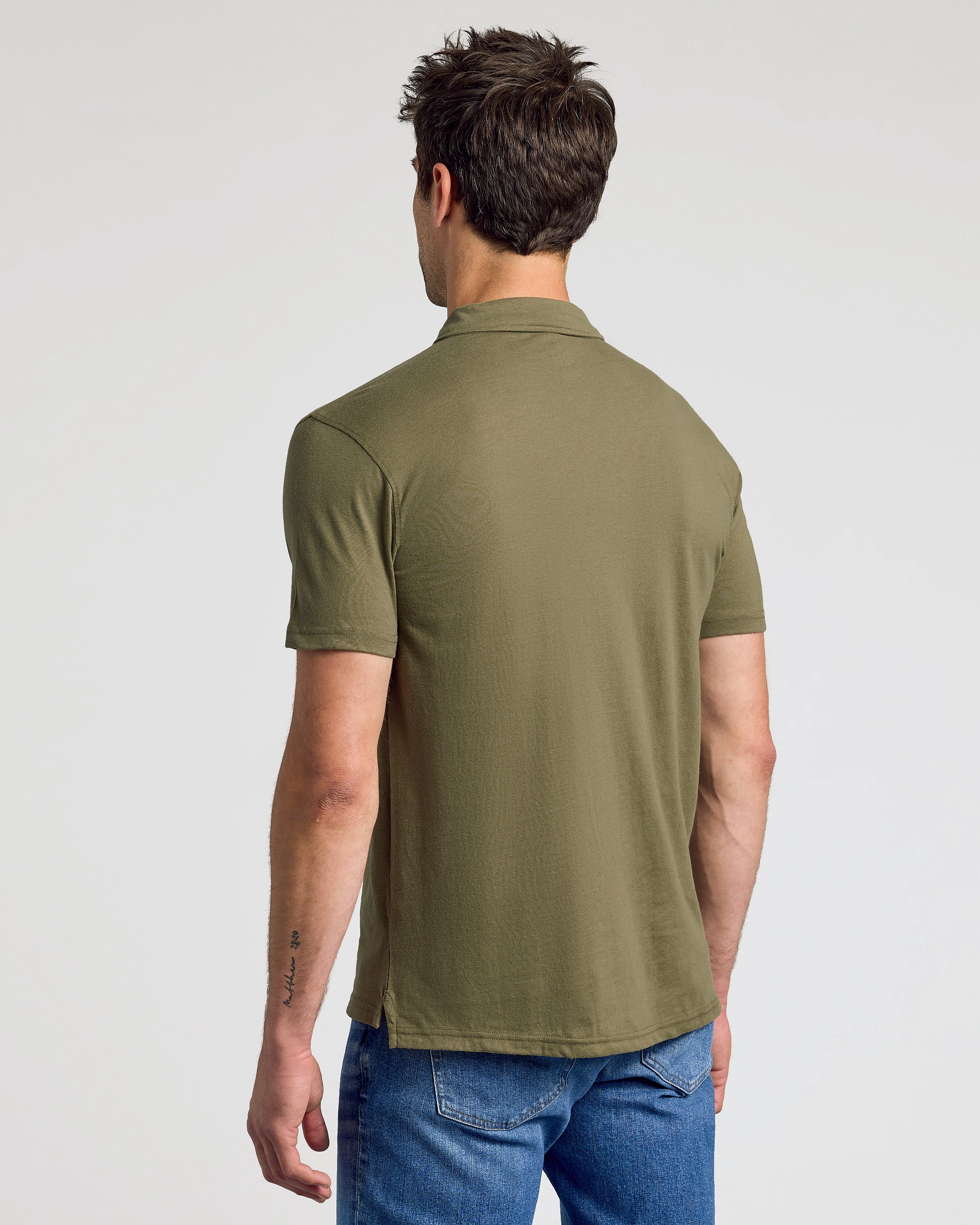 Military Green Classic Polo - Image 4