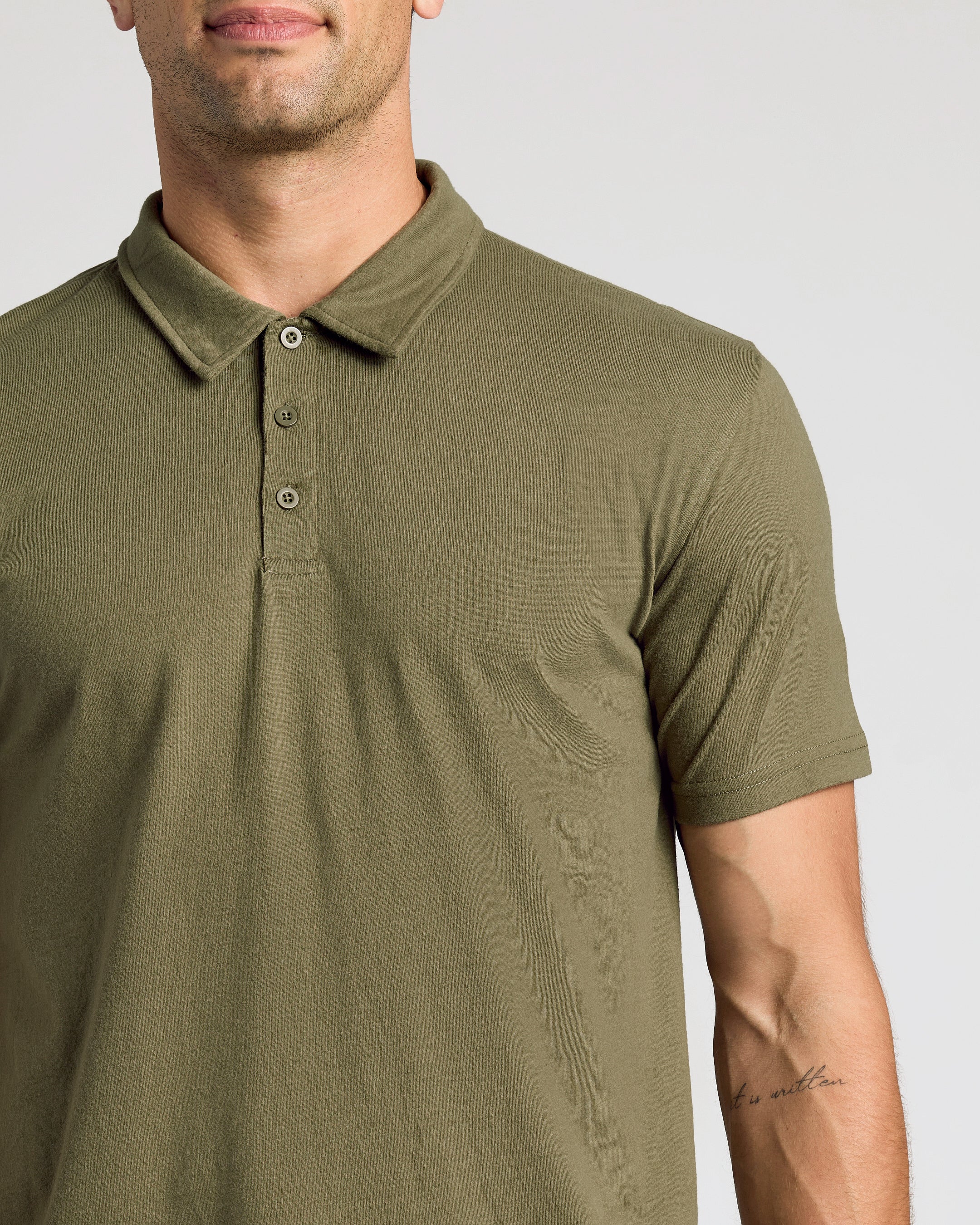 Military Green Classic Polo - Image 5