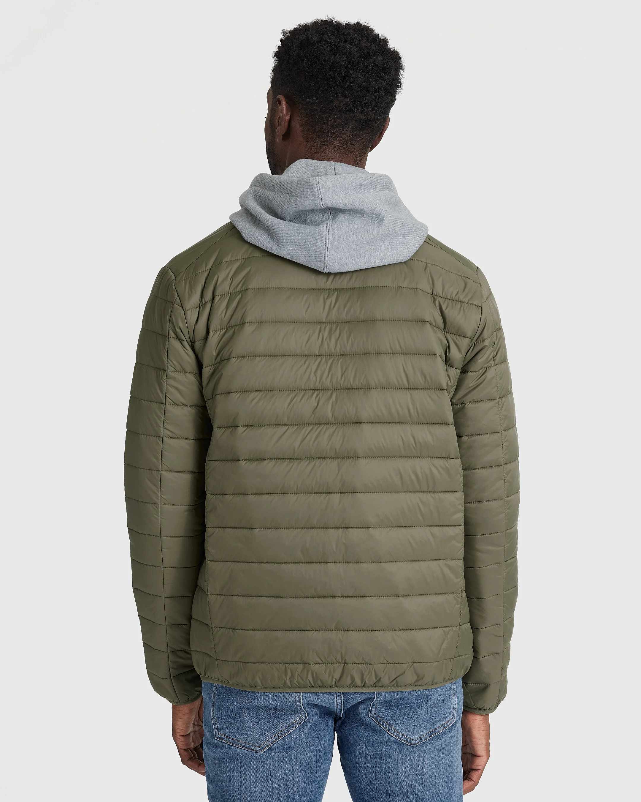 Military Green Puffer Jacket - Image 4