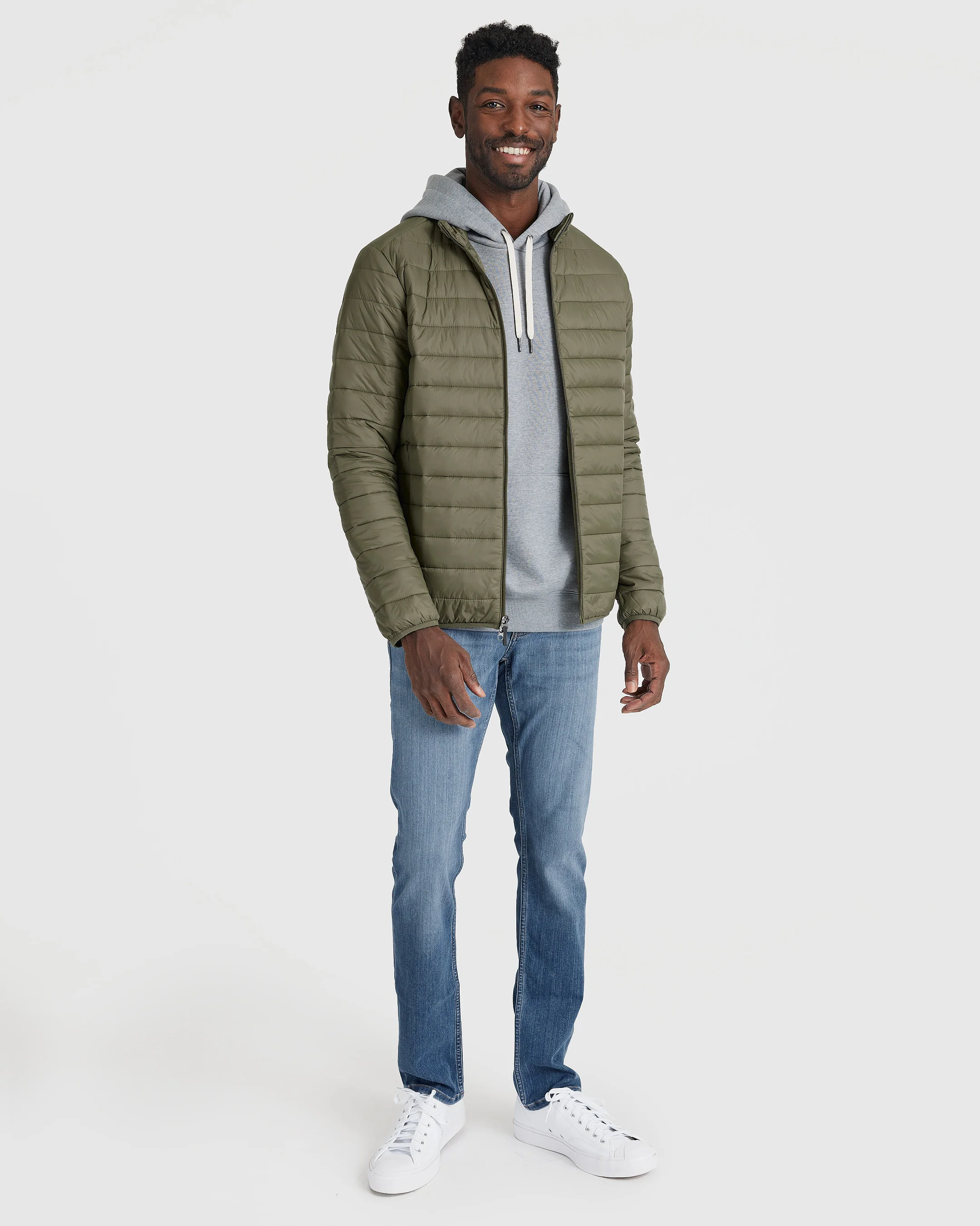 Military Green Puffer Jacket - Image 6