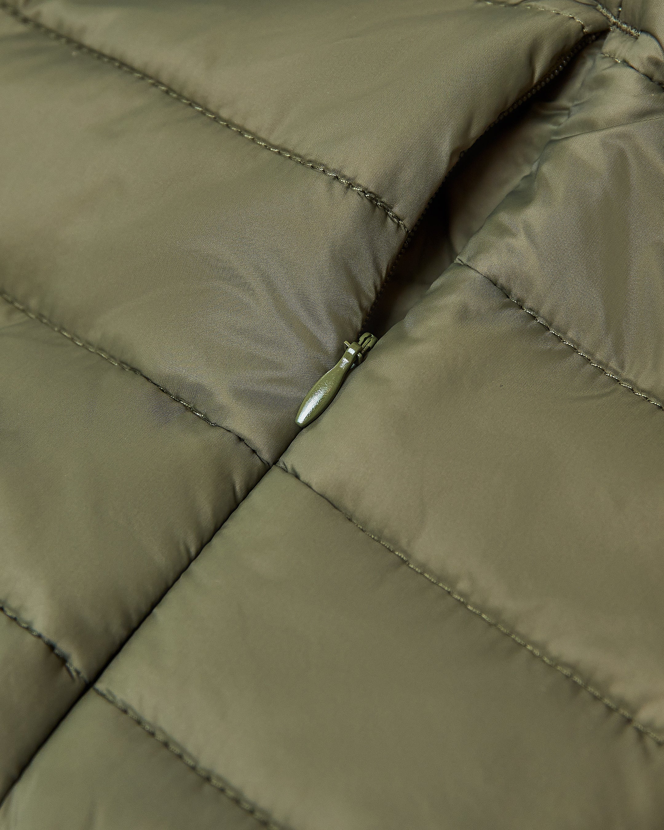 Military Green Puffer Jacket - Image 7