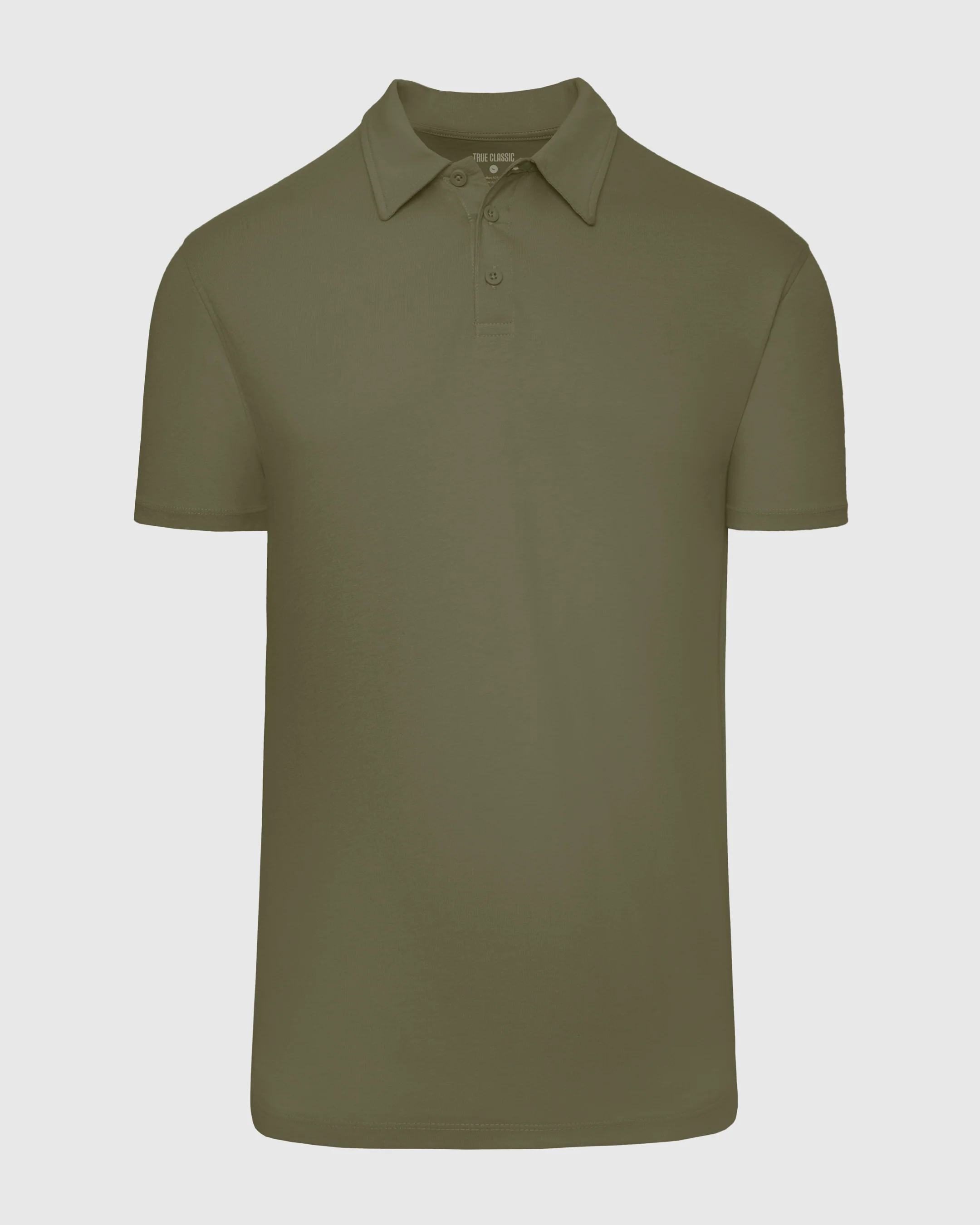 Military Green Short Sleeve Tall Polo - Image 2