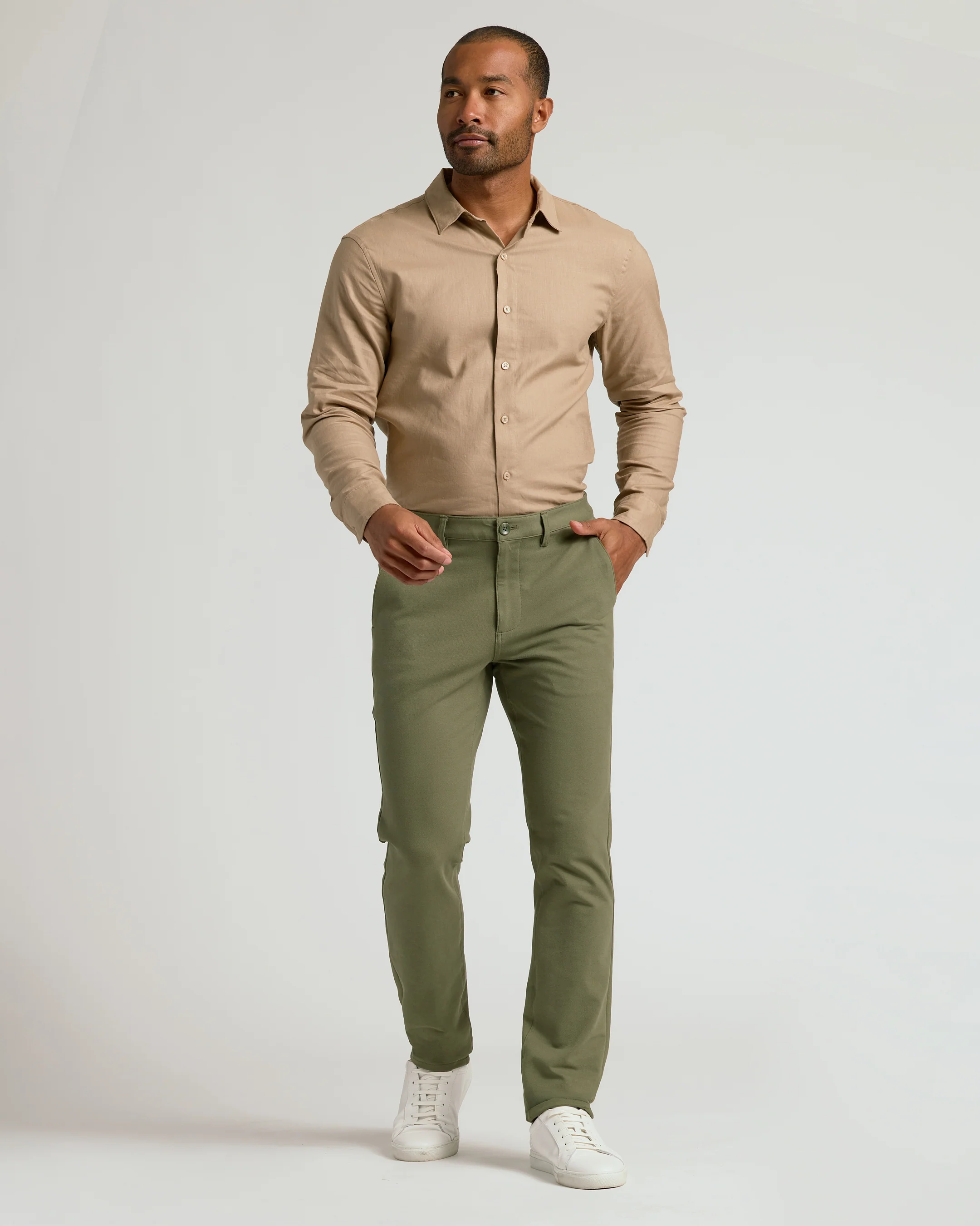 Military Green Slim Chino Pants 2.0 - Image 6