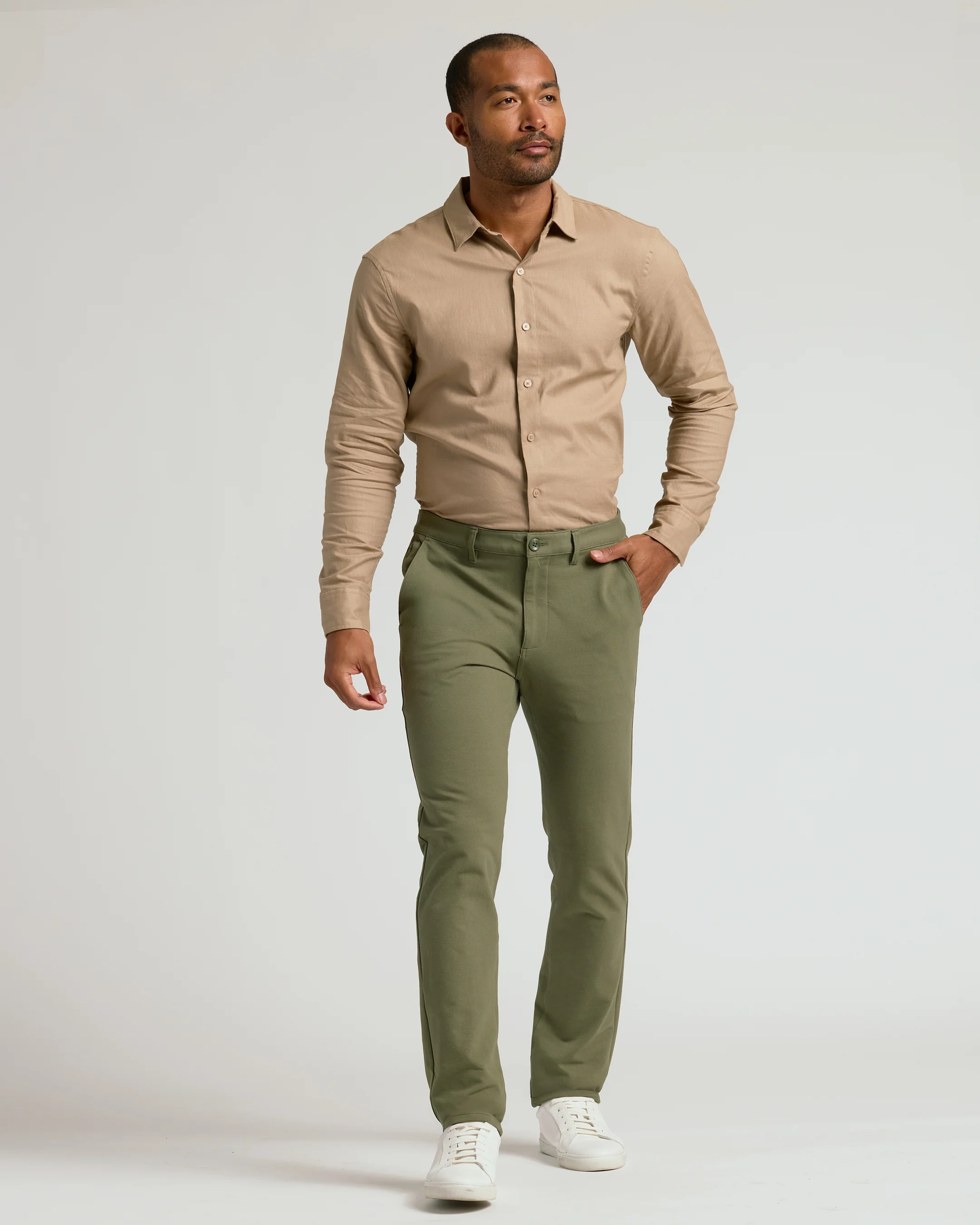 Military Green Slim Chino Pants 2.0 - Image 7
