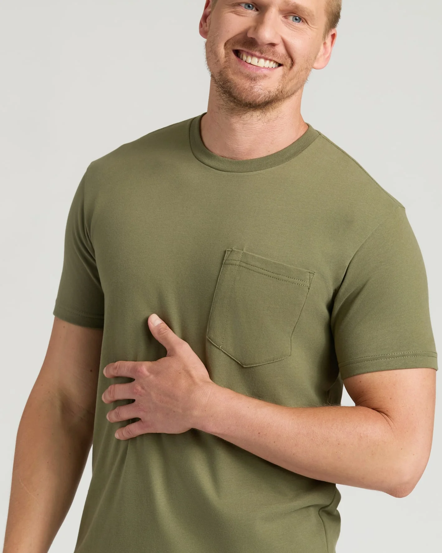 Military Green Tall Heavyweight Pocket Crew - Image 6