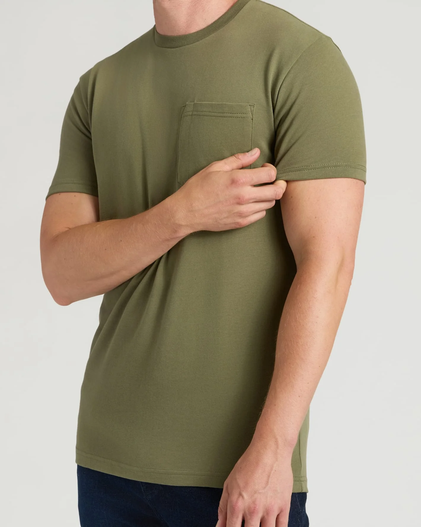 Military Green Tall Heavyweight Pocket Crew - Image 7
