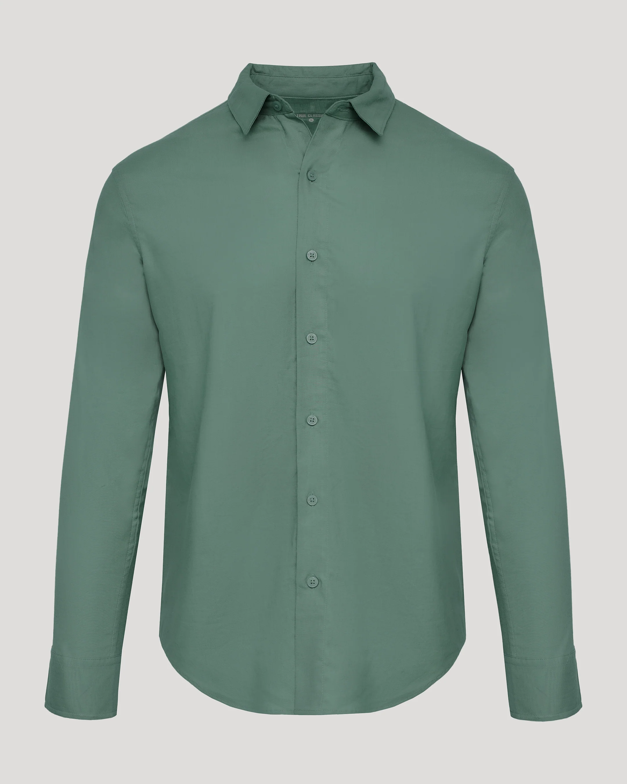 Moss Long Sleeve Linen Shirt - Image 2