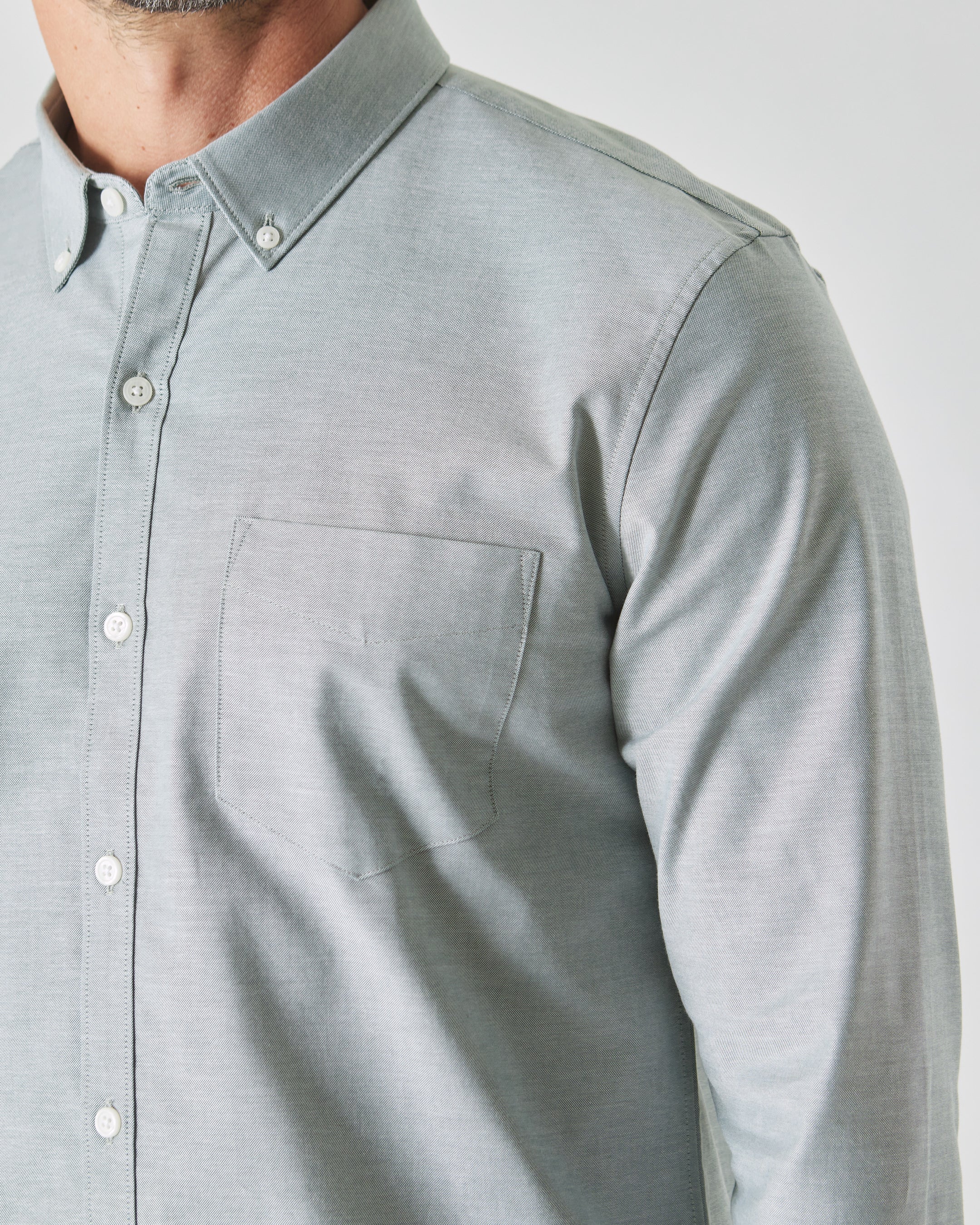 Moss Stretch Oxford Long Sleeve Shirt - Image 5
