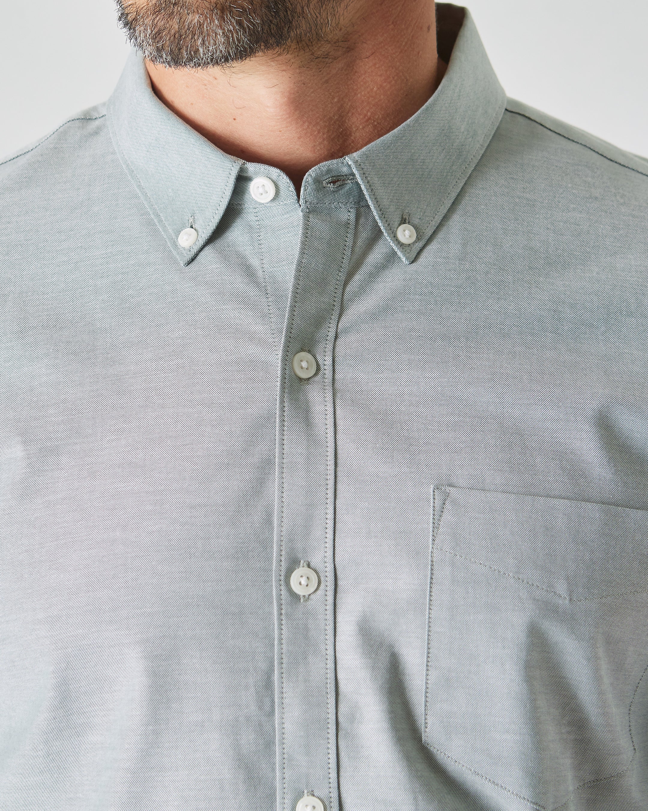 Moss Stretch Oxford Long Sleeve Shirt - Image 6