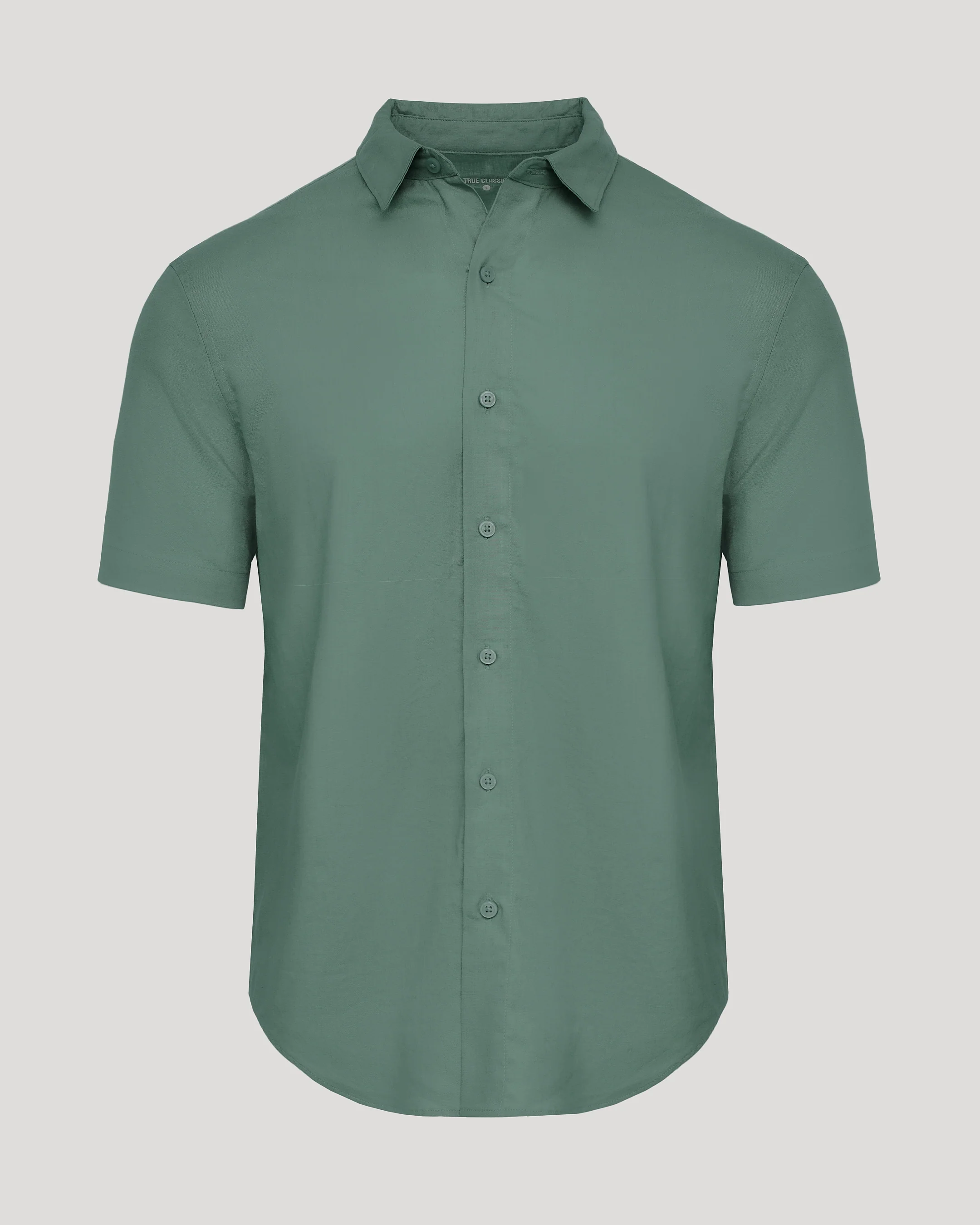 Moss Short Sleeve Linen Shirt - Image 2