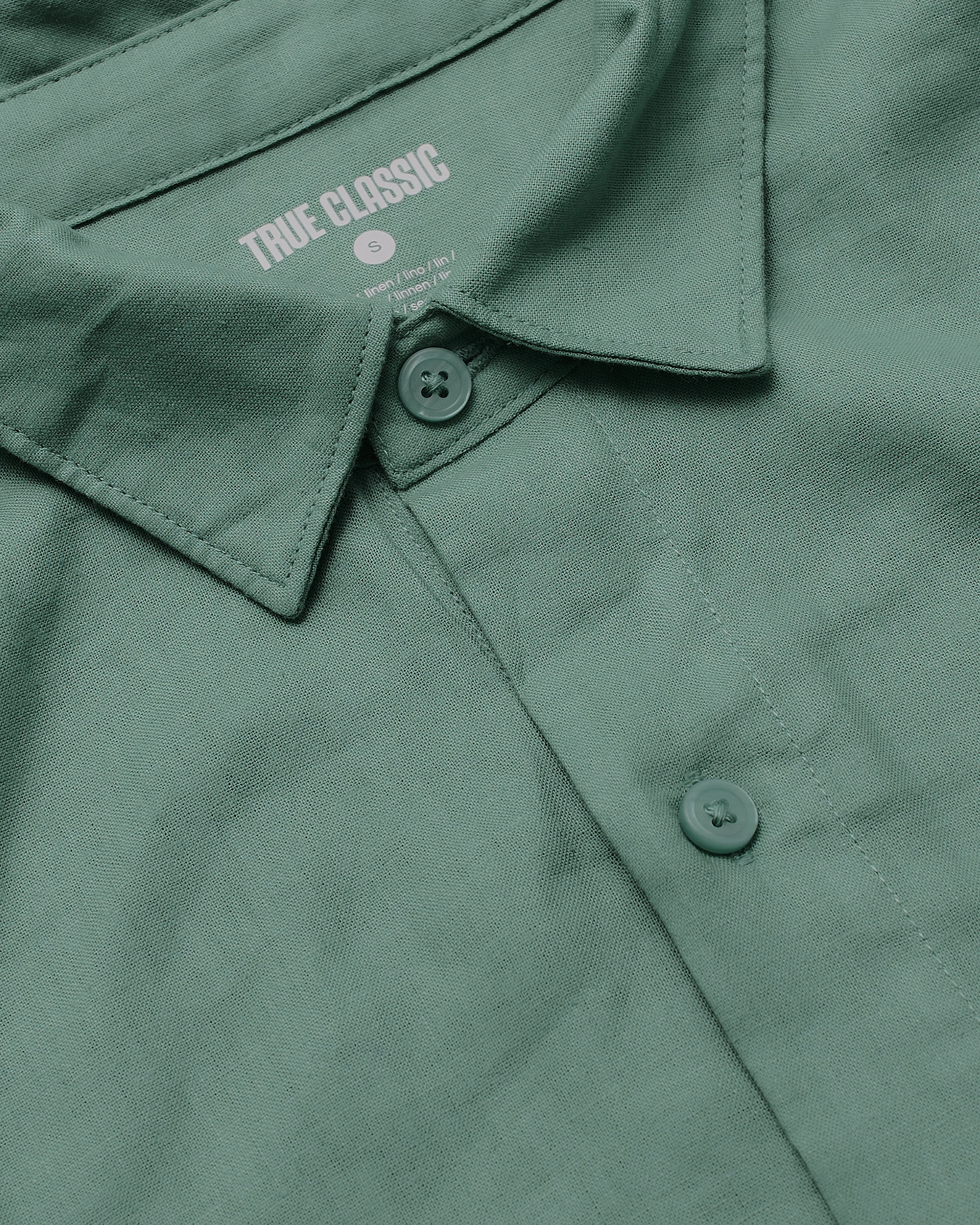 Moss Short Sleeve Linen Shirt - Image 9