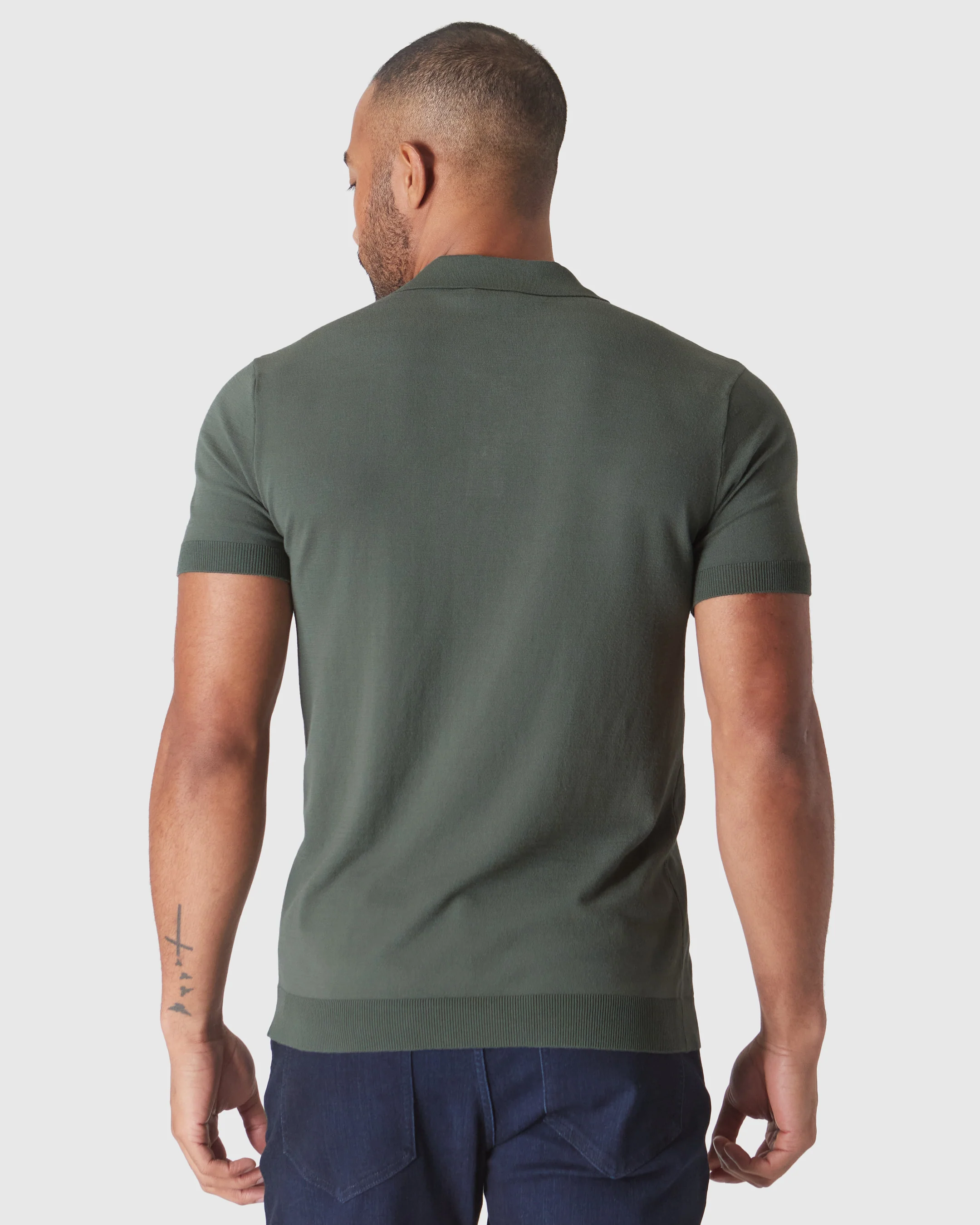 Moss Short Sleeve Sweater Polo - Image 3