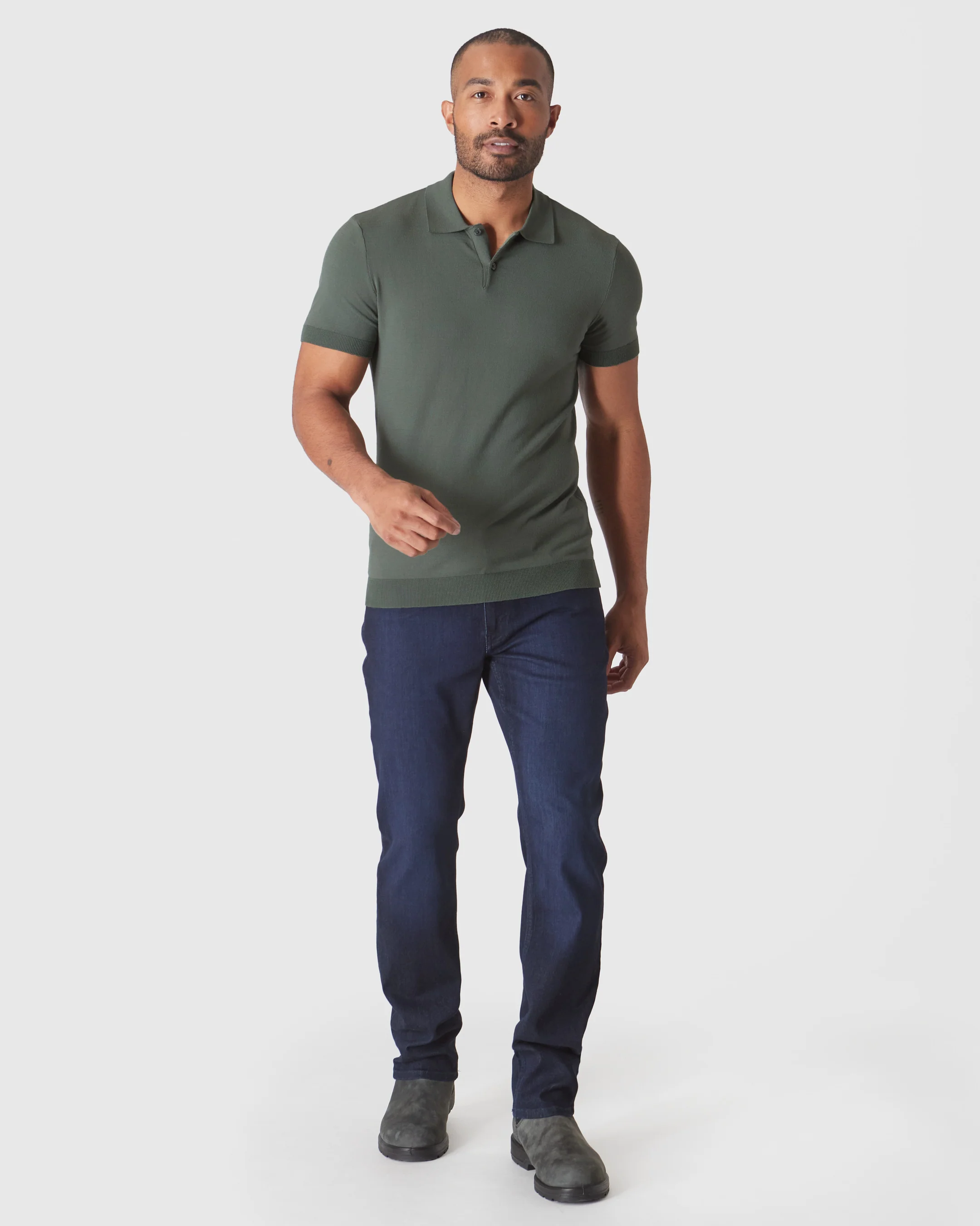 Moss Short Sleeve Sweater Polo - Image 4