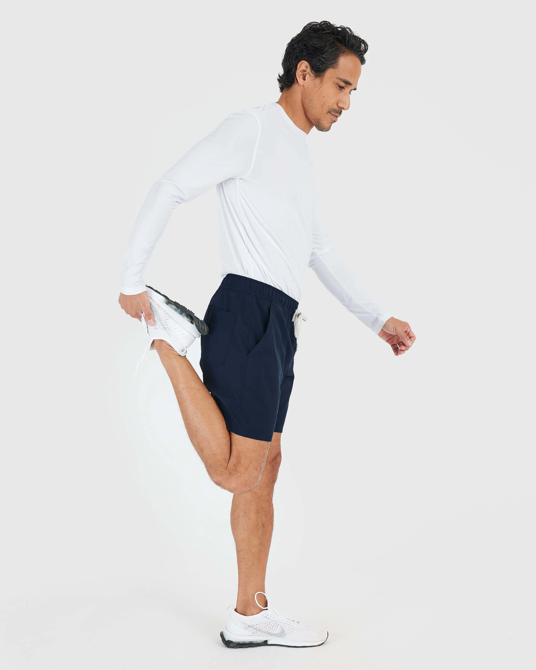 Navy Active Quick Dry Shorts with Liner - Image 8