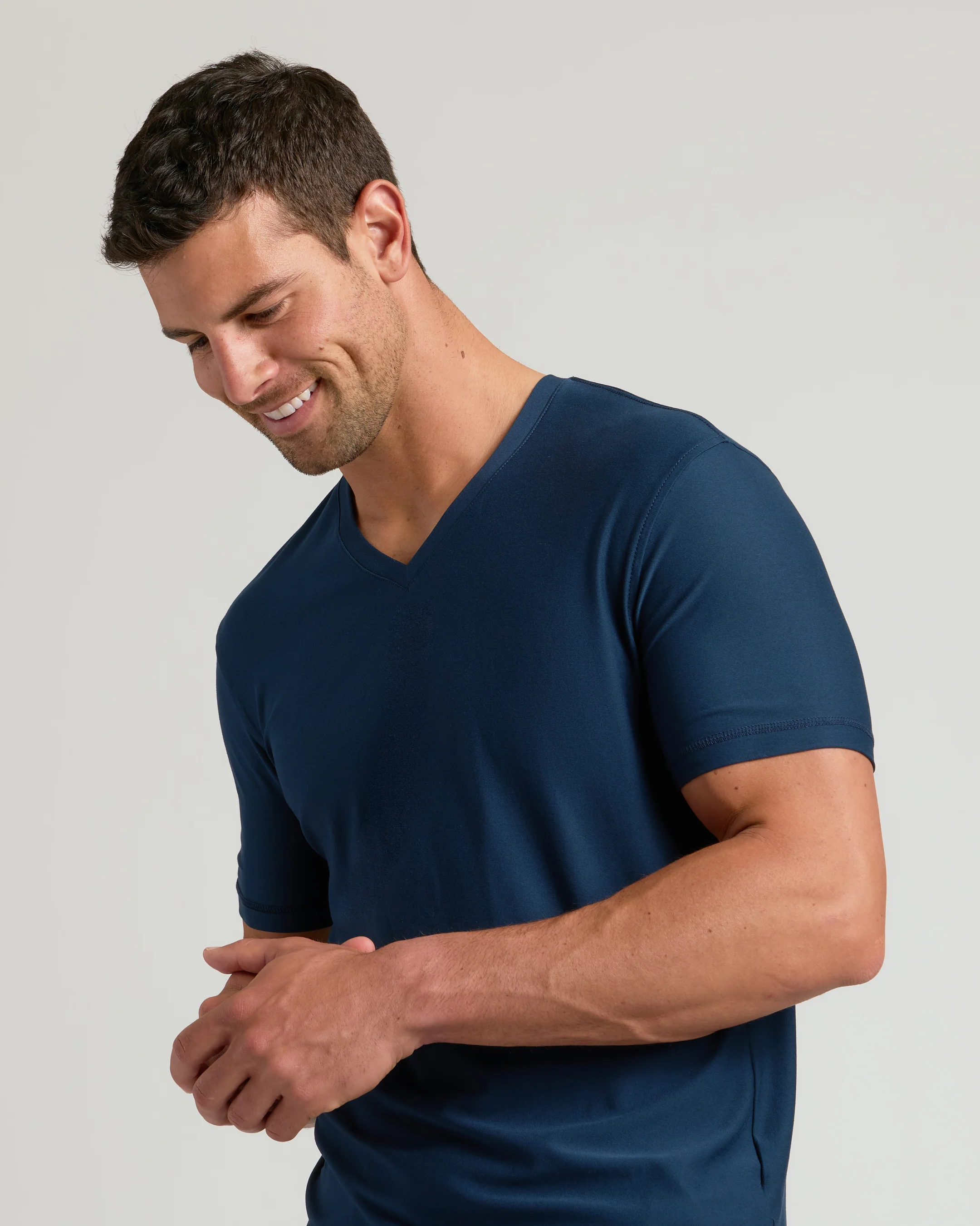 Navy Active V-Neck - Image 7