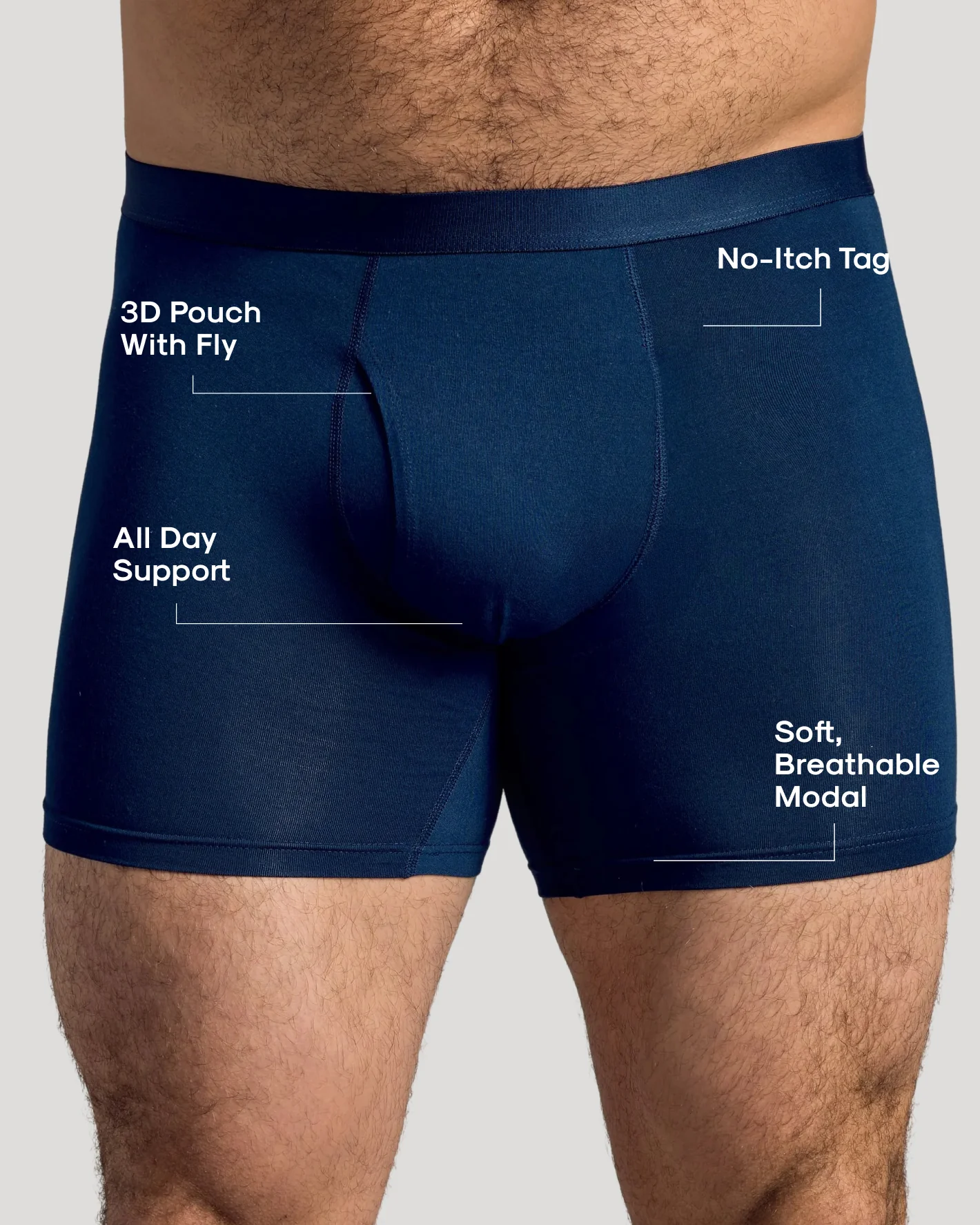 Navy Boxer Briefs W/ Fly 3-Pack 2025 - Image 3