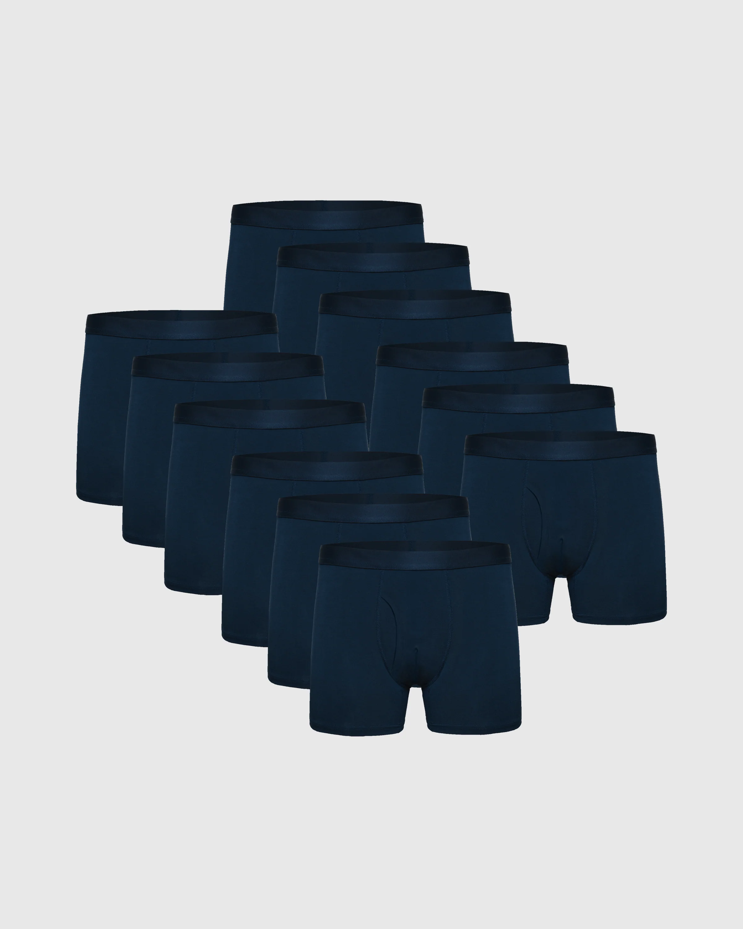 Navy Boxer Trunks W/ Fly 12-Pack