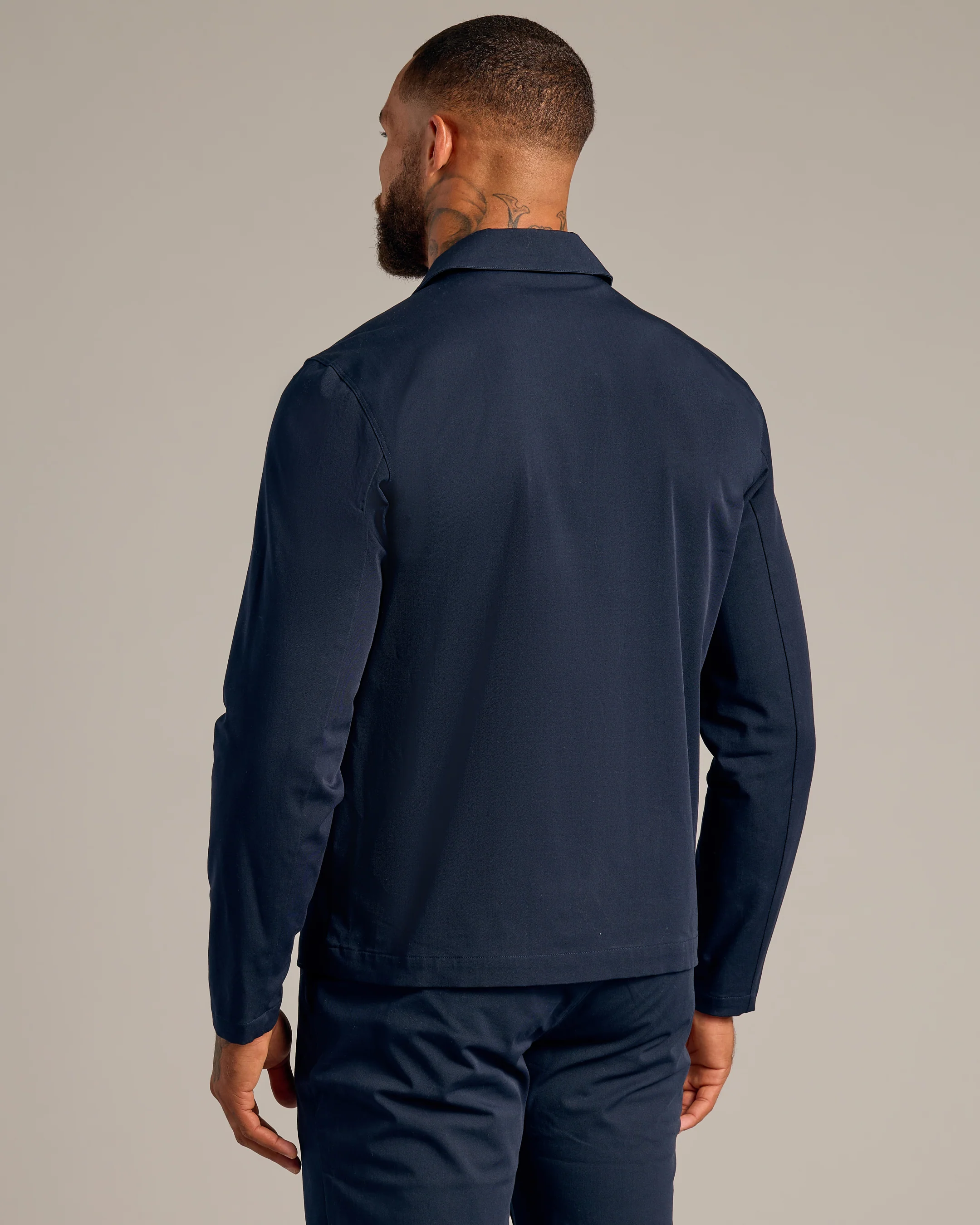 Navy Coaches Jacket - Image 3