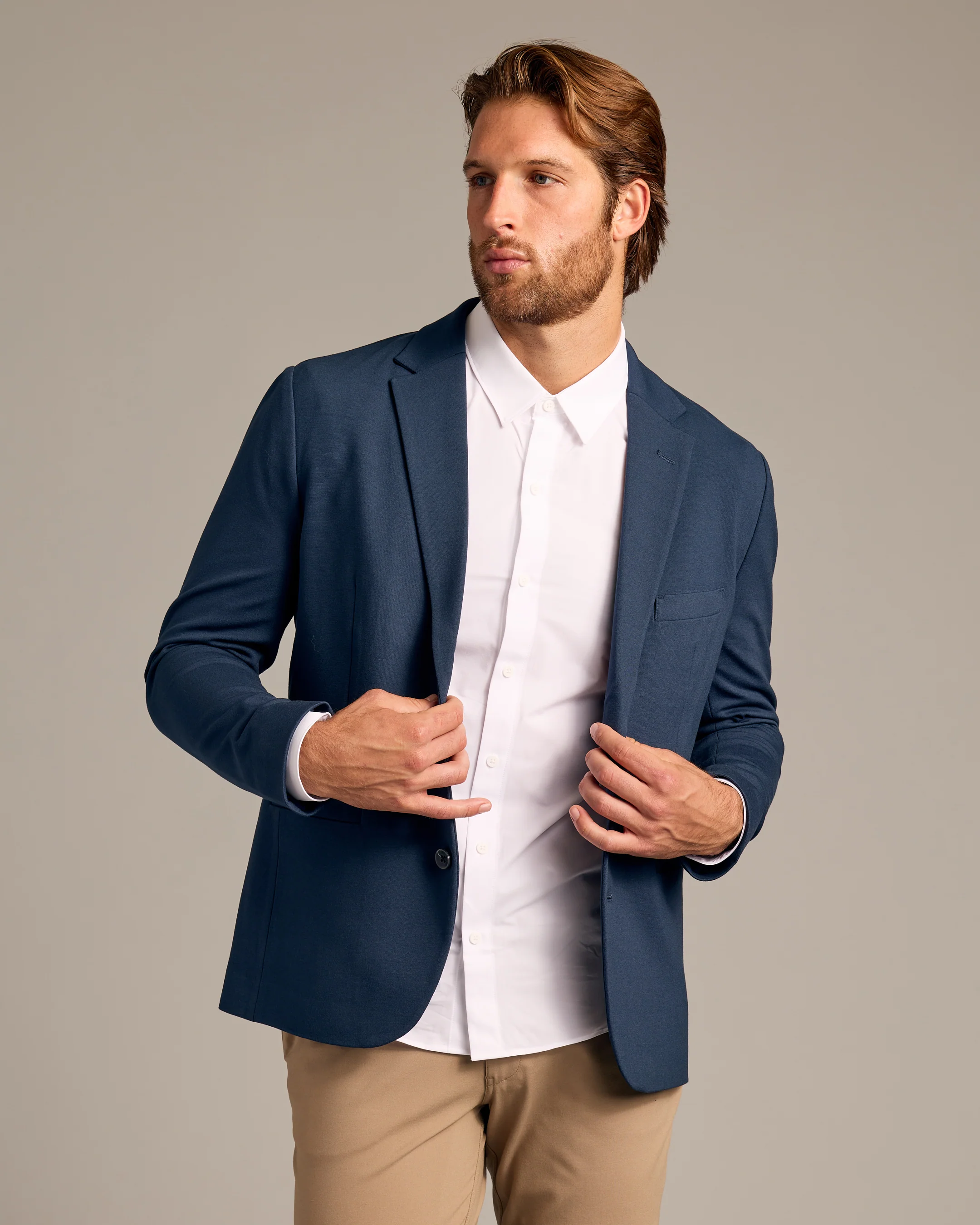 Navy Comfort Knit Blazer - Image 4