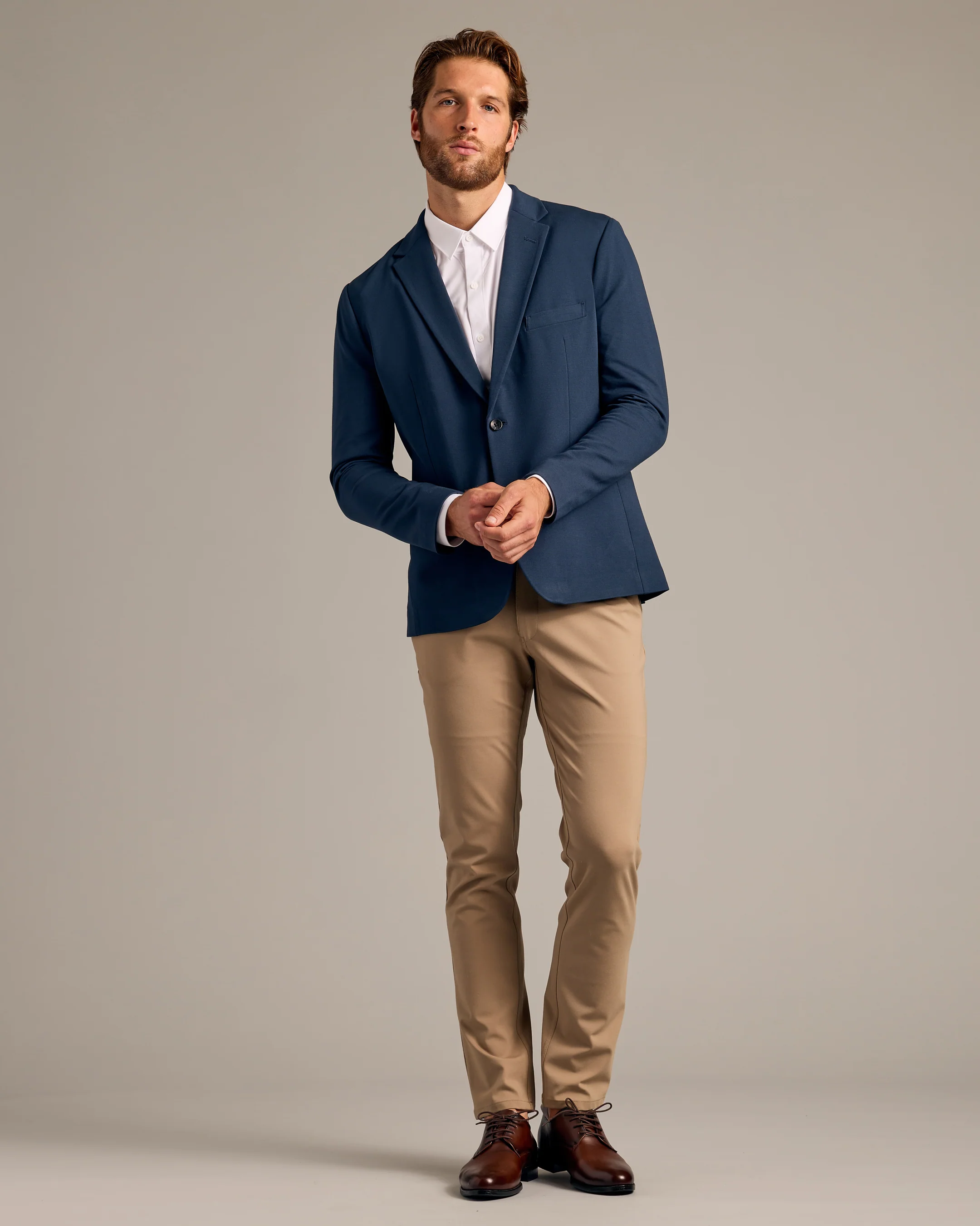 Navy Comfort Knit Blazer - Image 6