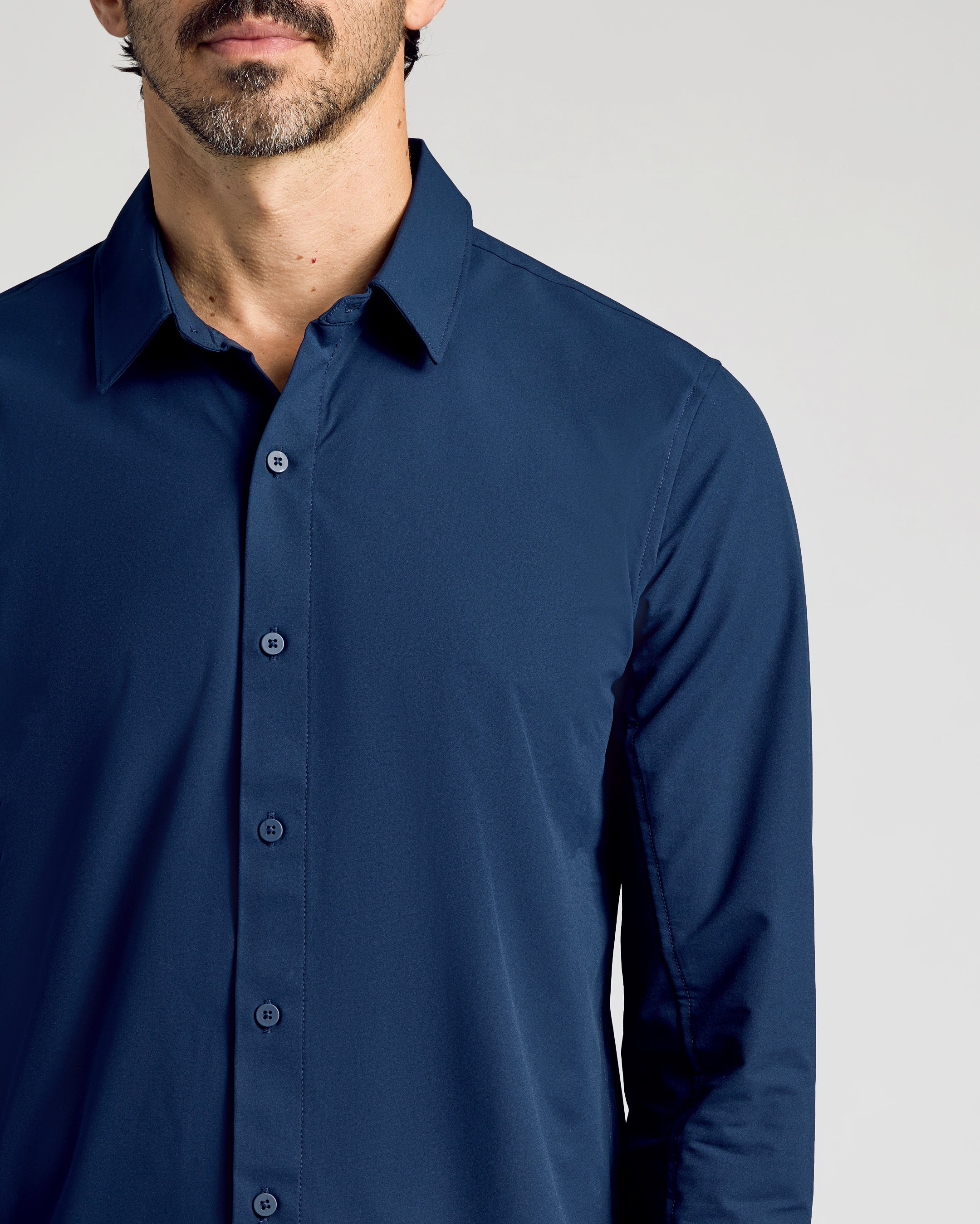 Navy Commuter Long Sleeve Shirt - Image 6