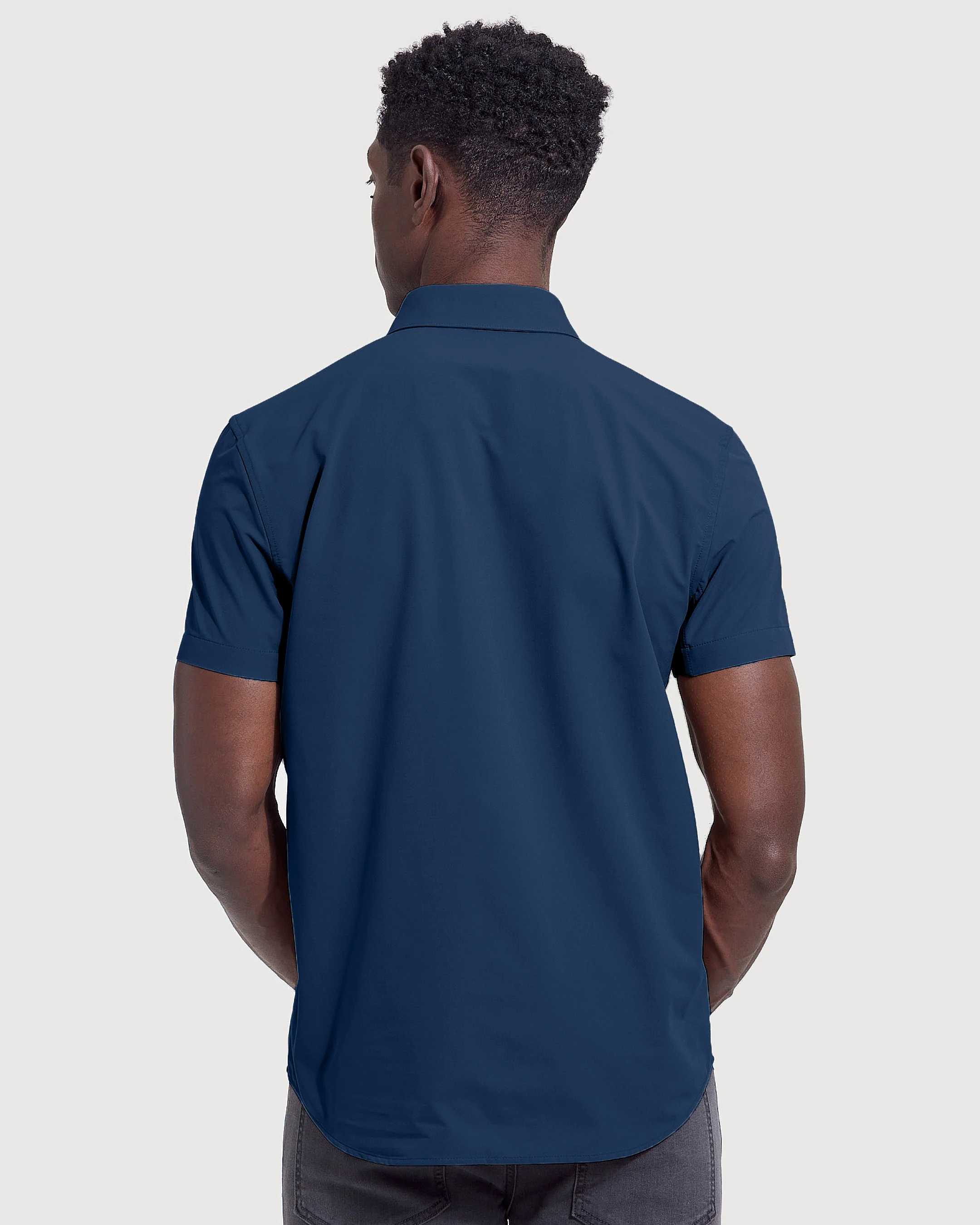 Navy Commuter Short Sleeve Shirt - Image 3