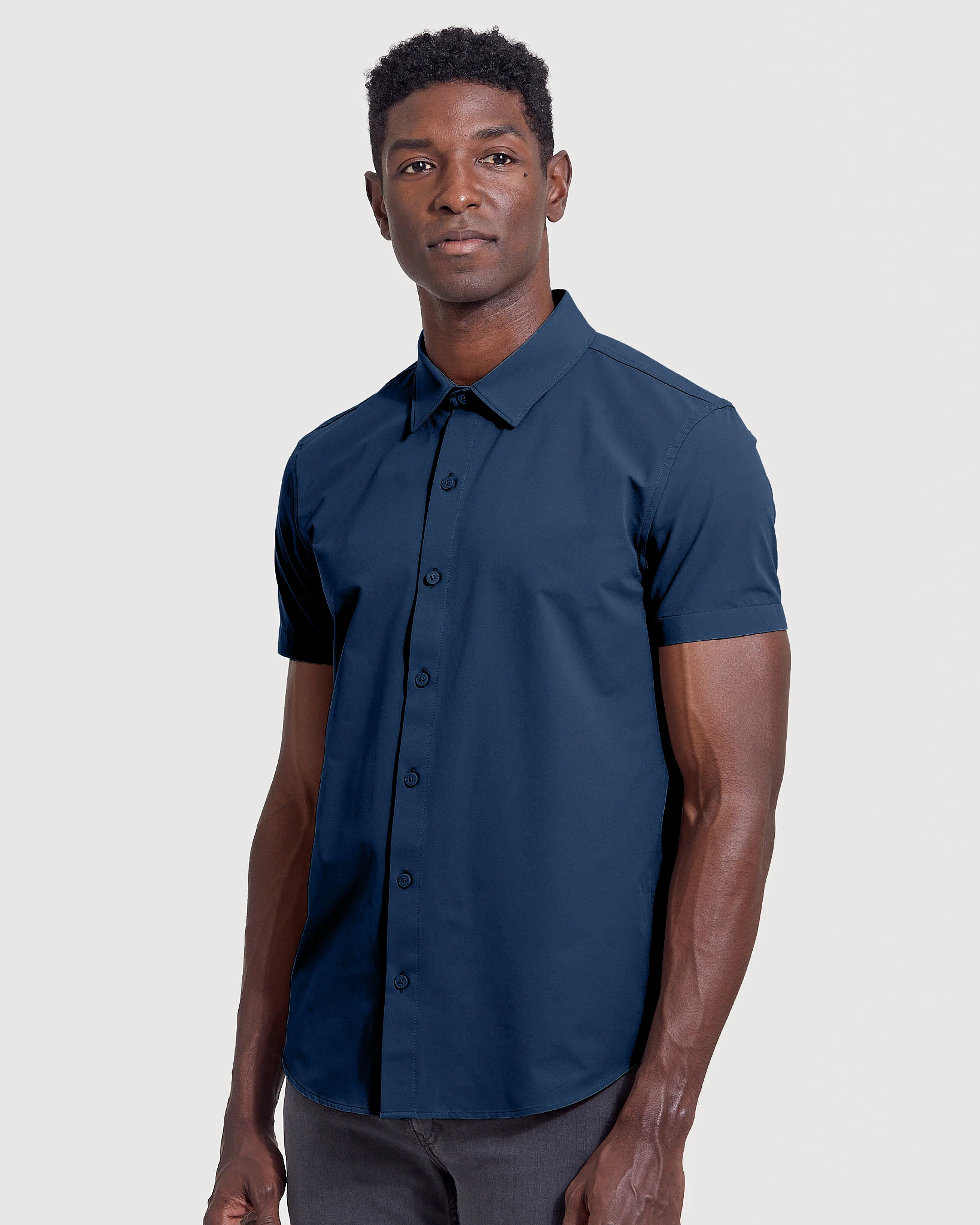 Navy Commuter Short Sleeve Shirt - Image 4