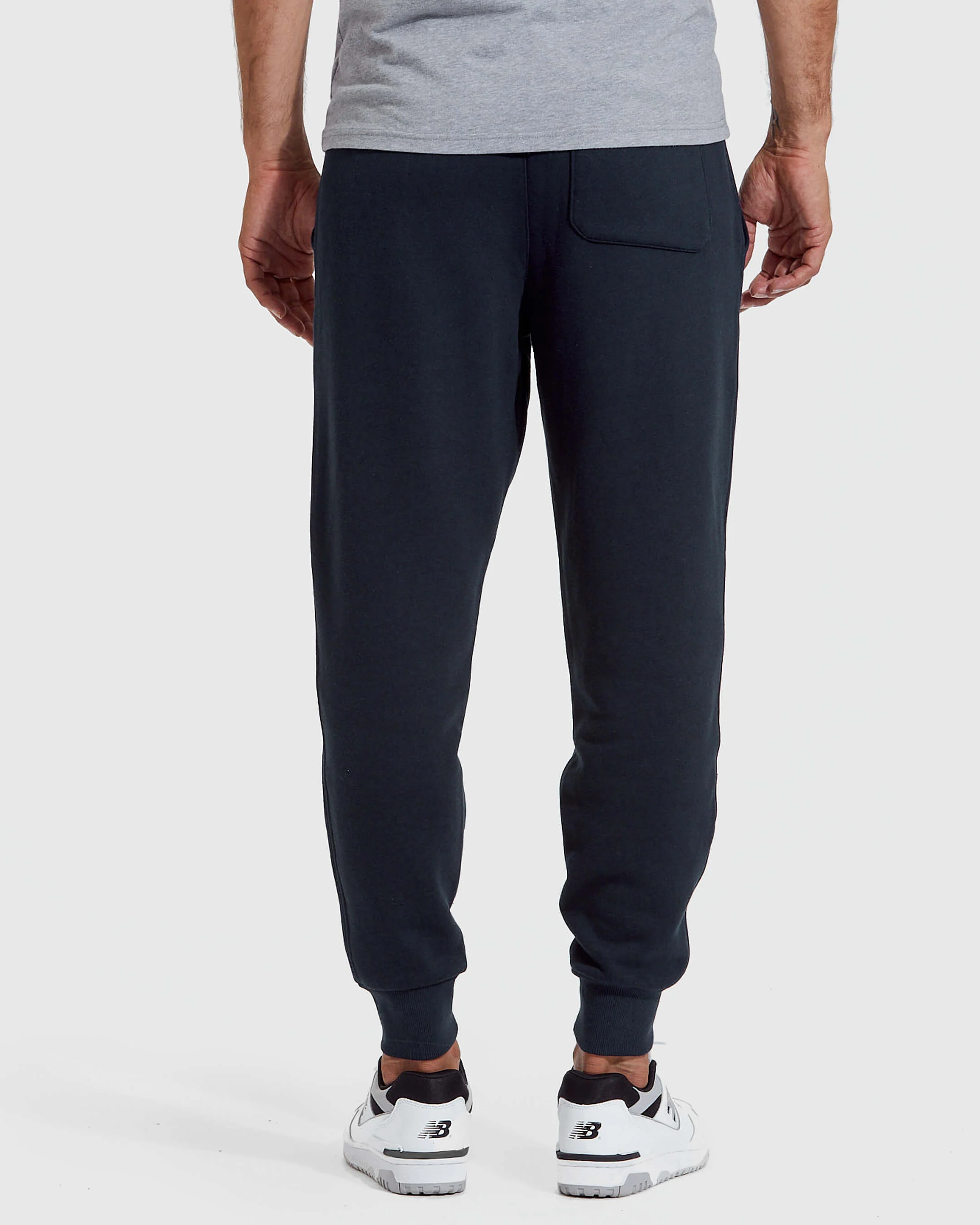 Navy Fleece French Terry Joggers - Image 5