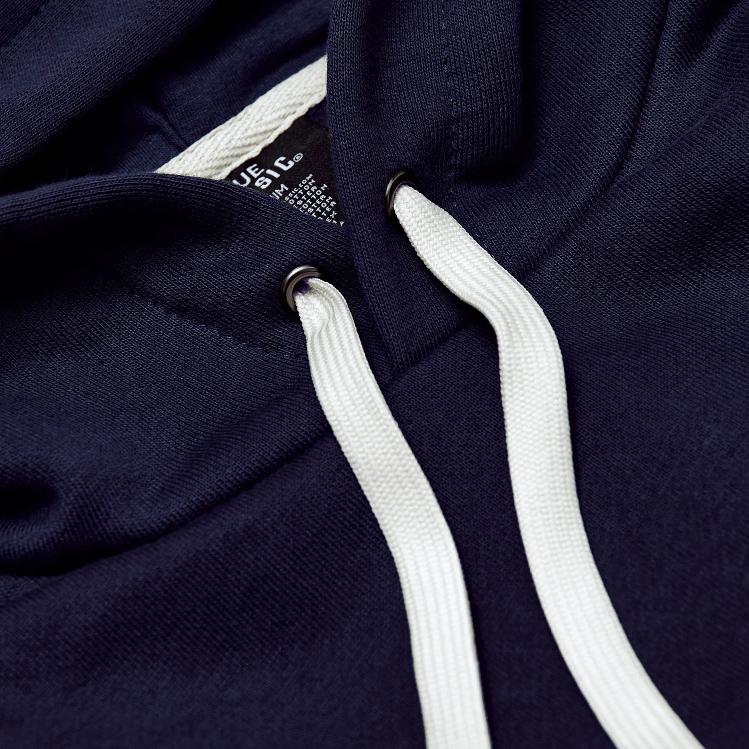 Navy Fleece French Terry Pullover Hoodie - Image 7