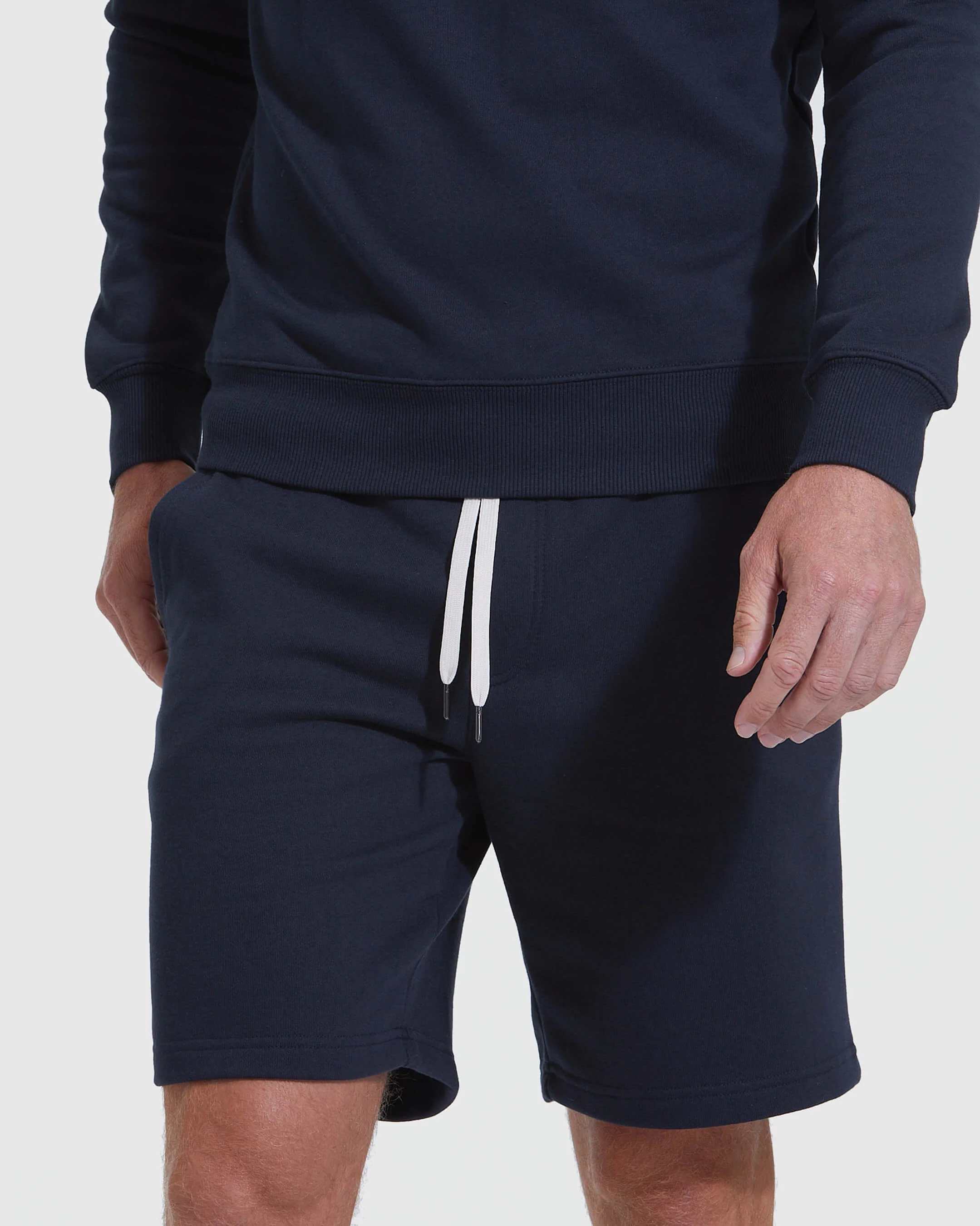 Navy Fleeced French Terry Short - Image 3
