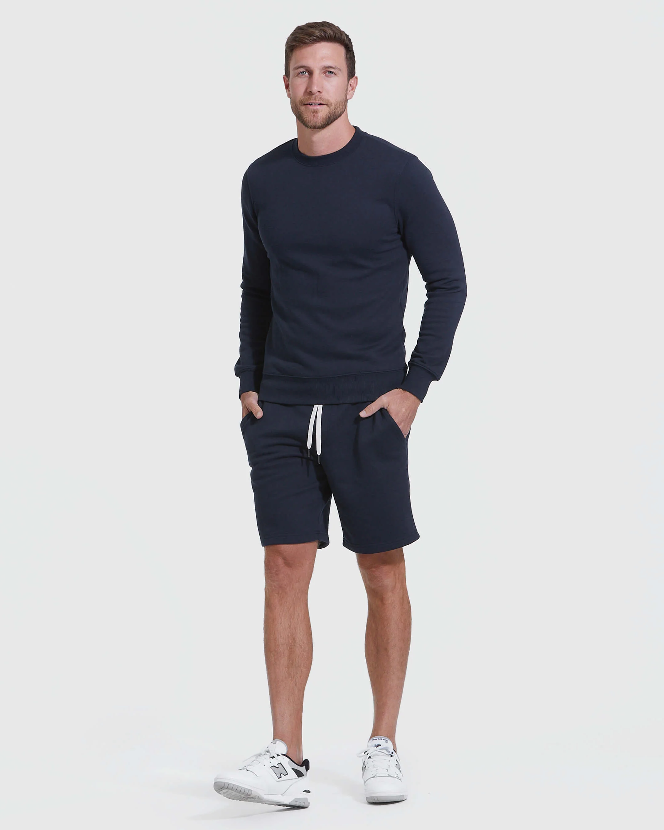 Navy Fleeced French Terry Short - Image 6