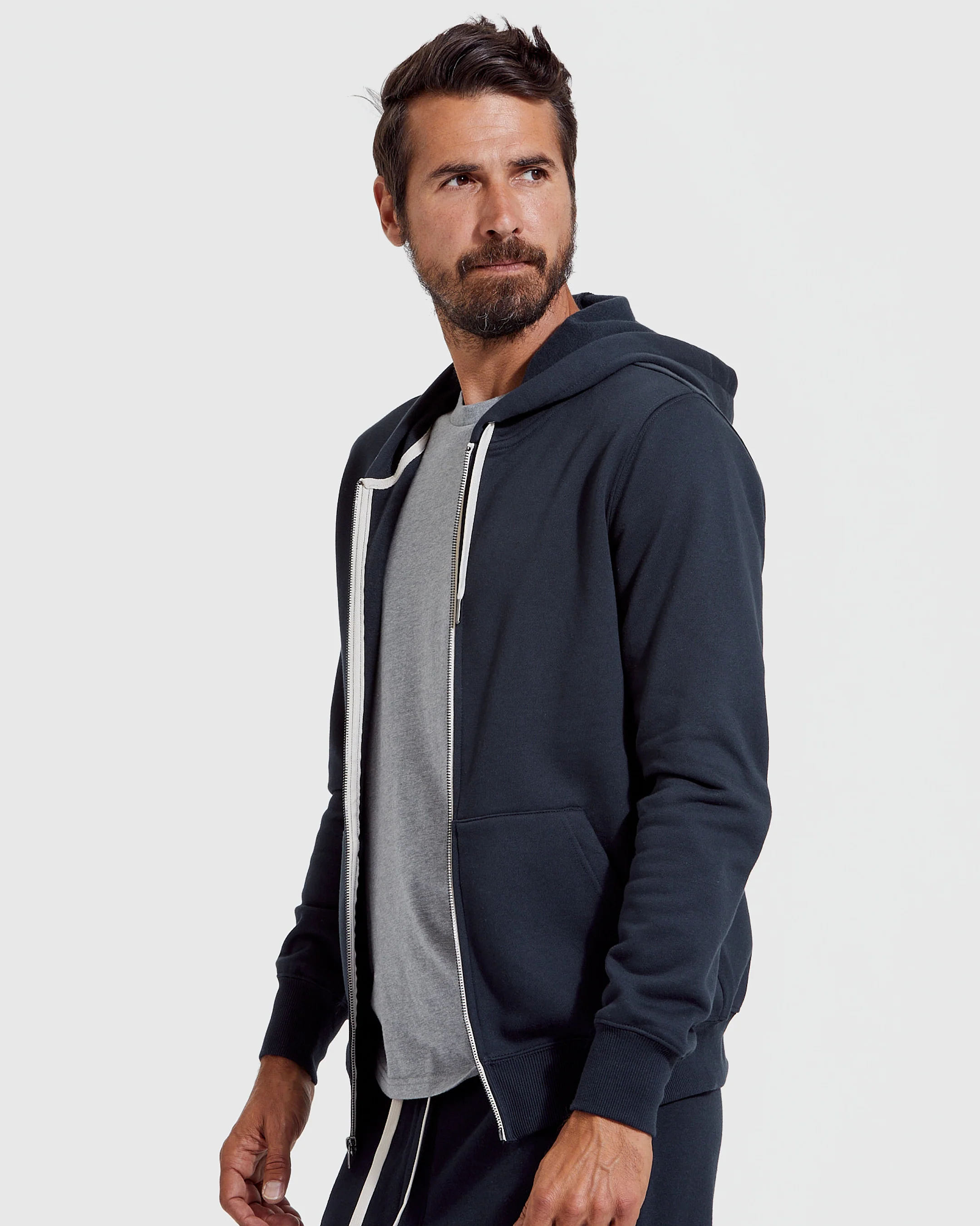 Navy Full Zip Fleece Hoodie & Jogger 2-Pack - Image 2