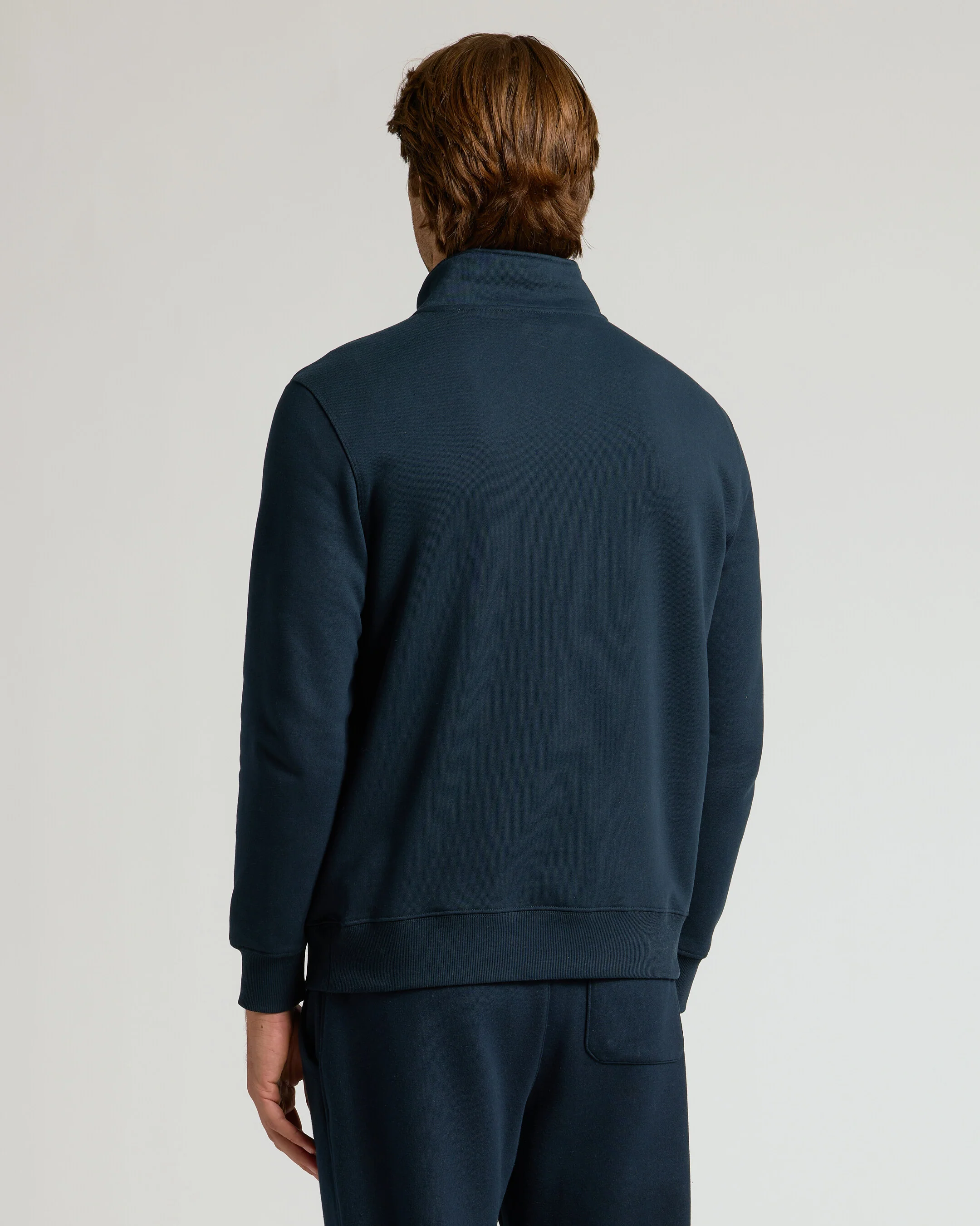Navy Quarter Zip Fleece Sweatshirt - Image 3