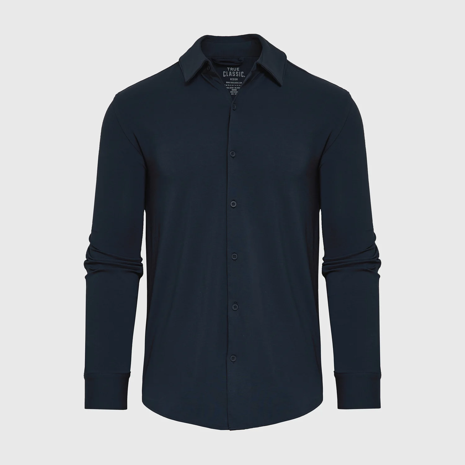 Navy Long Sleeve Knit Shirt - Image 2