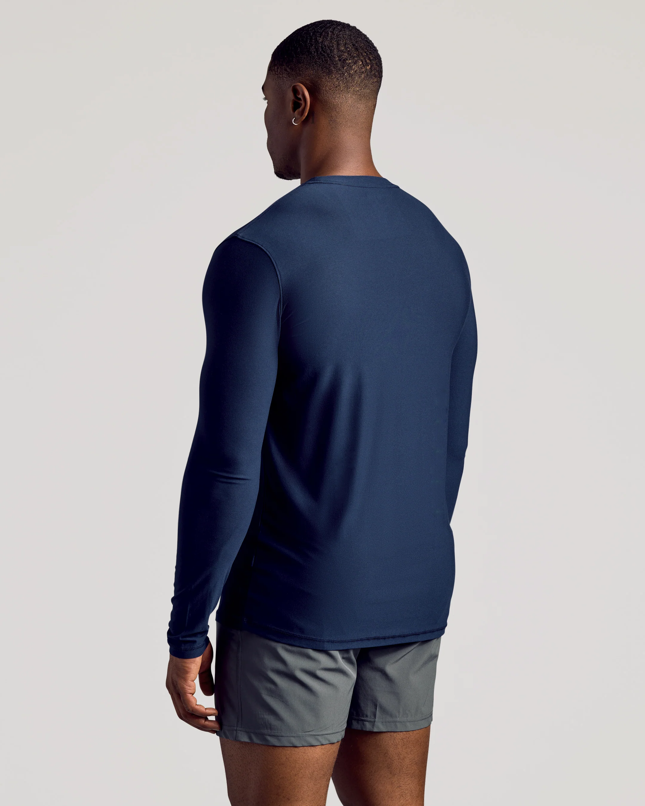 Navy Long Sleeve Tall Active Crew - Image 3