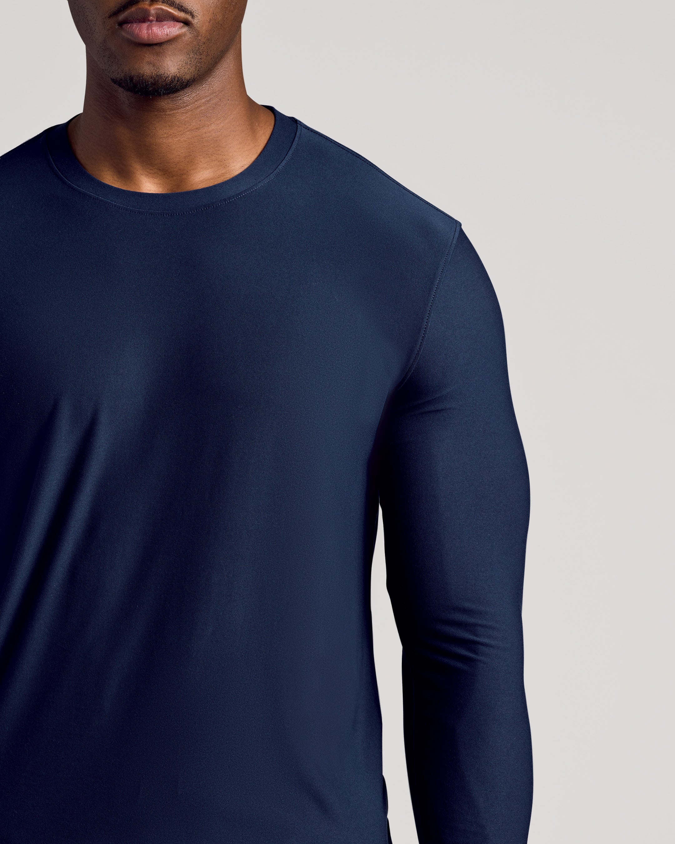 Navy Long Sleeve Tall Active Crew - Image 4