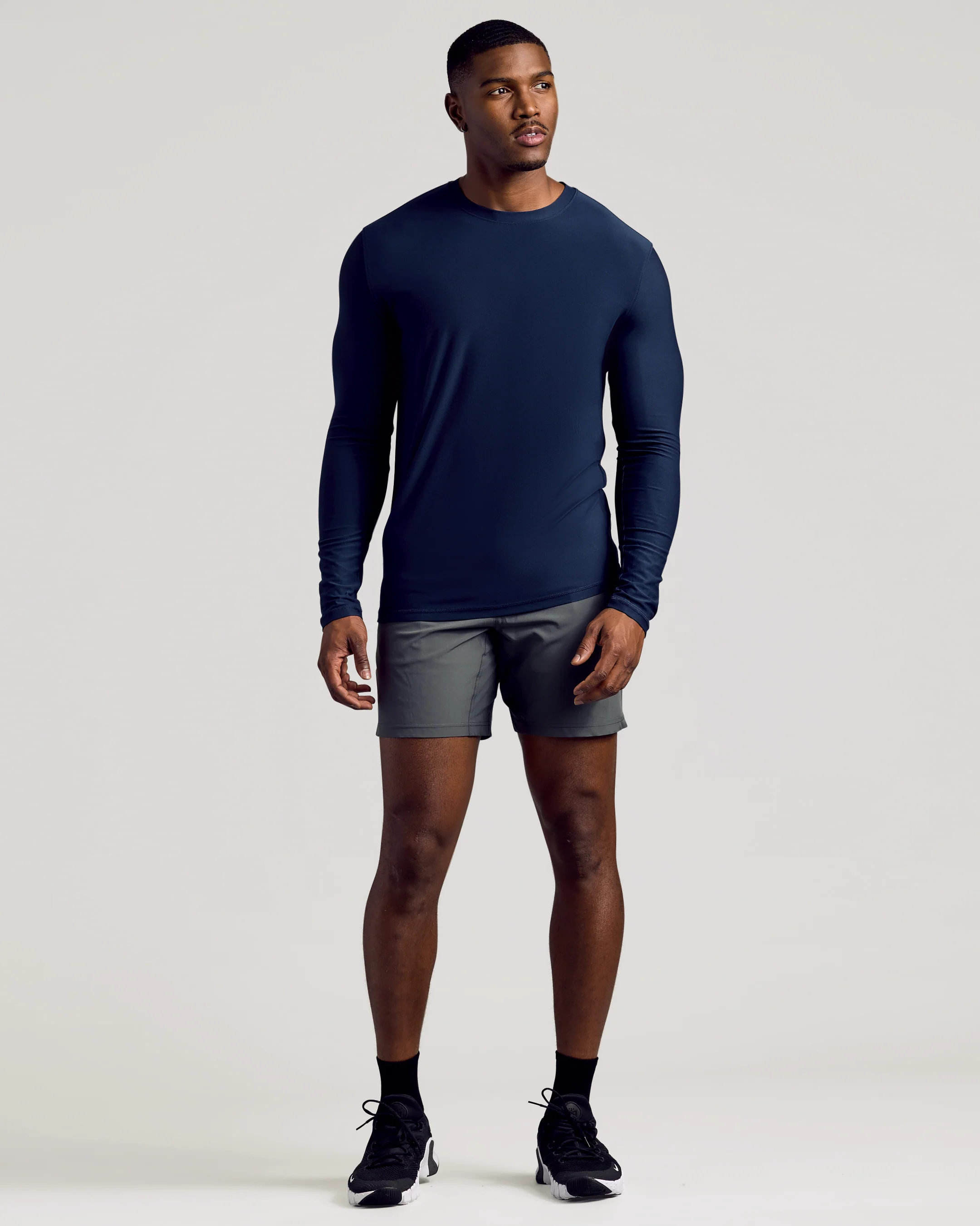 Navy Long Sleeve Tall Active Crew - Image 6