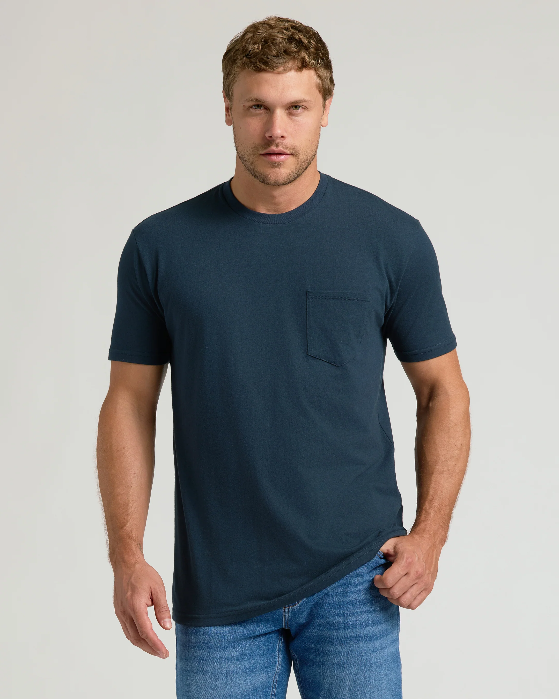 Navy Pocket Crew Tee - Image 4