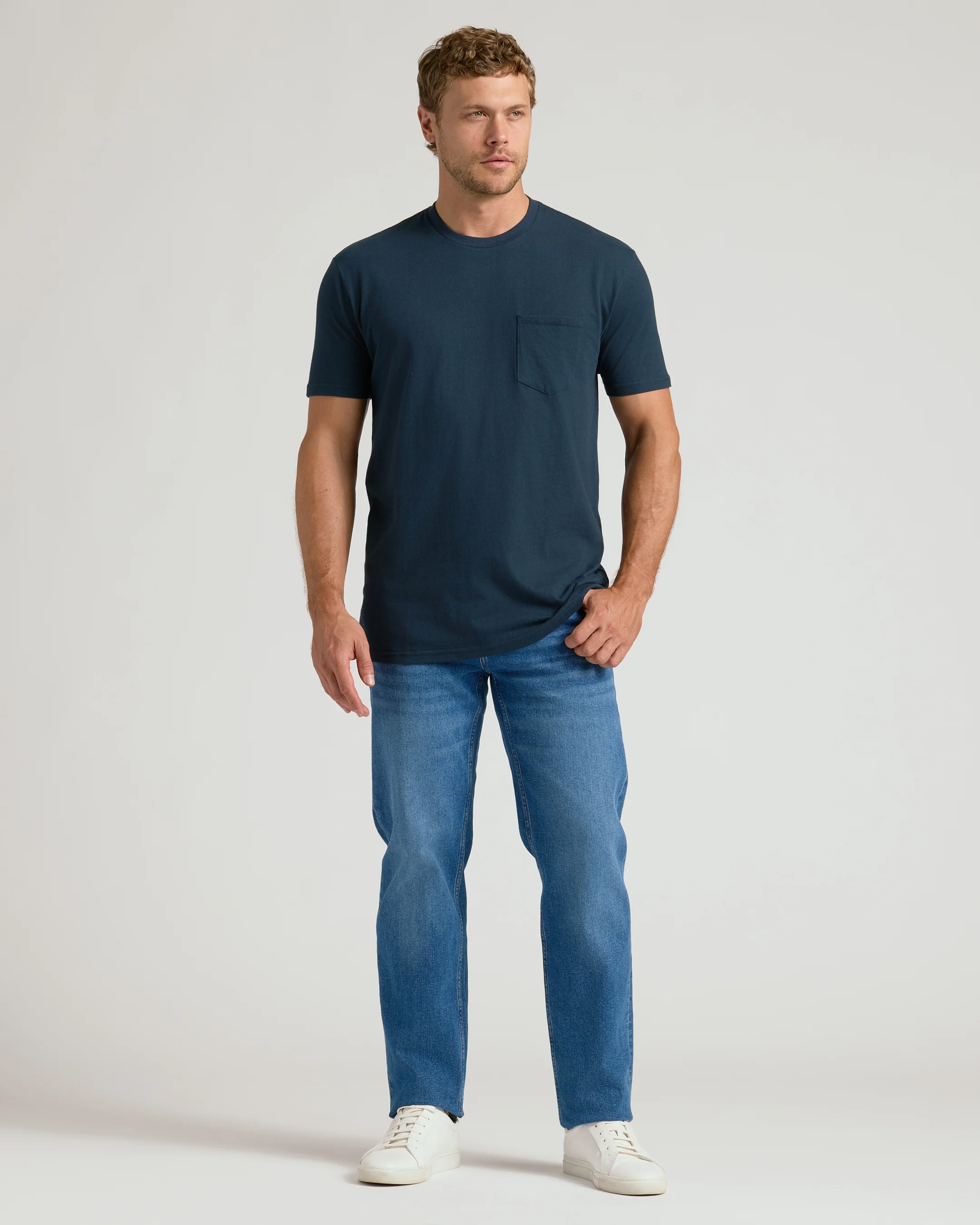 Navy Pocket Crew Tee - Image 7