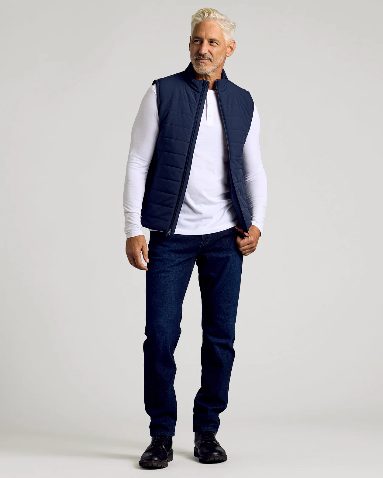 Navy Puffer Vest - Image 3