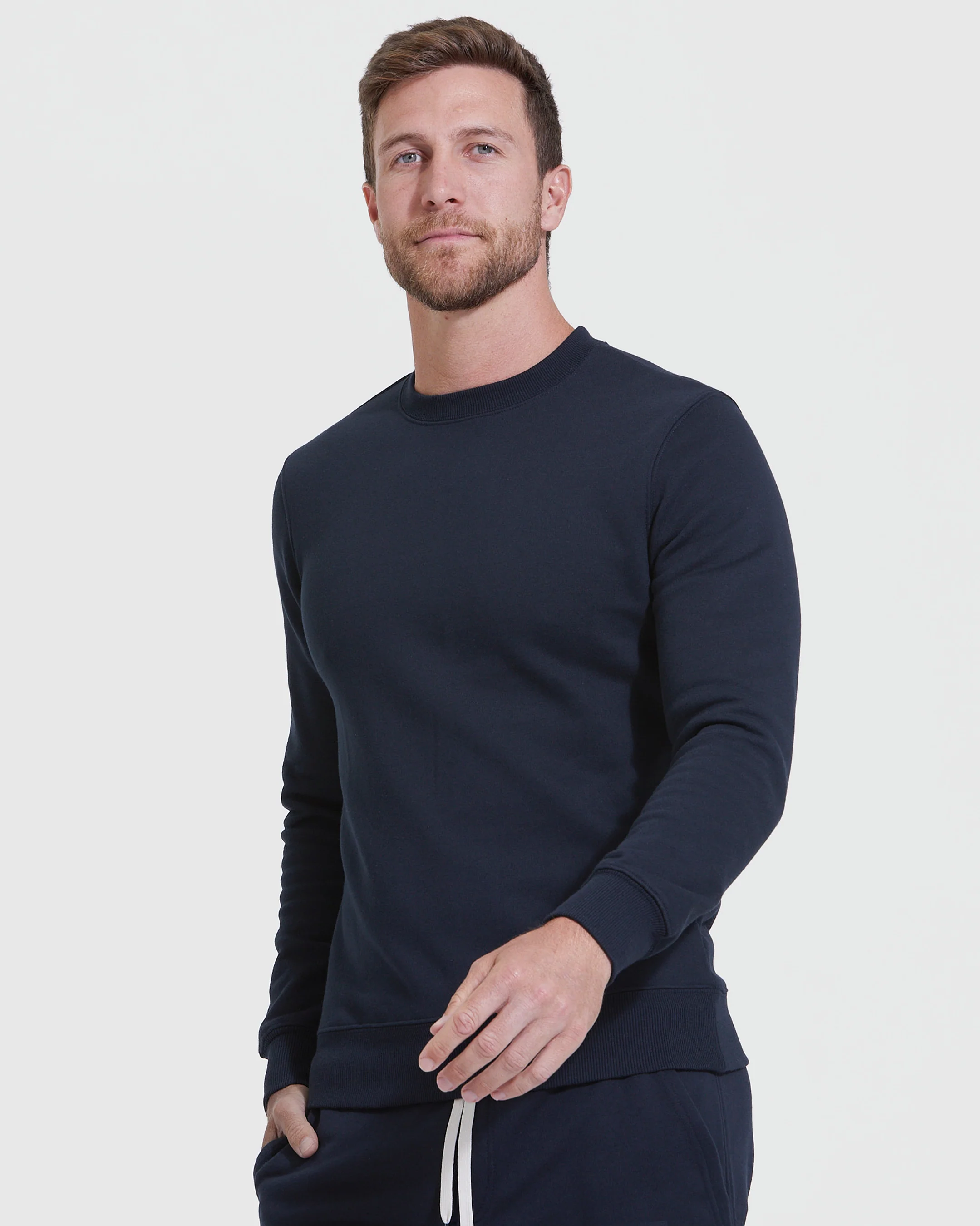 Navy Pullover Fleece Crew & Jogger 2-Pack - Image 2