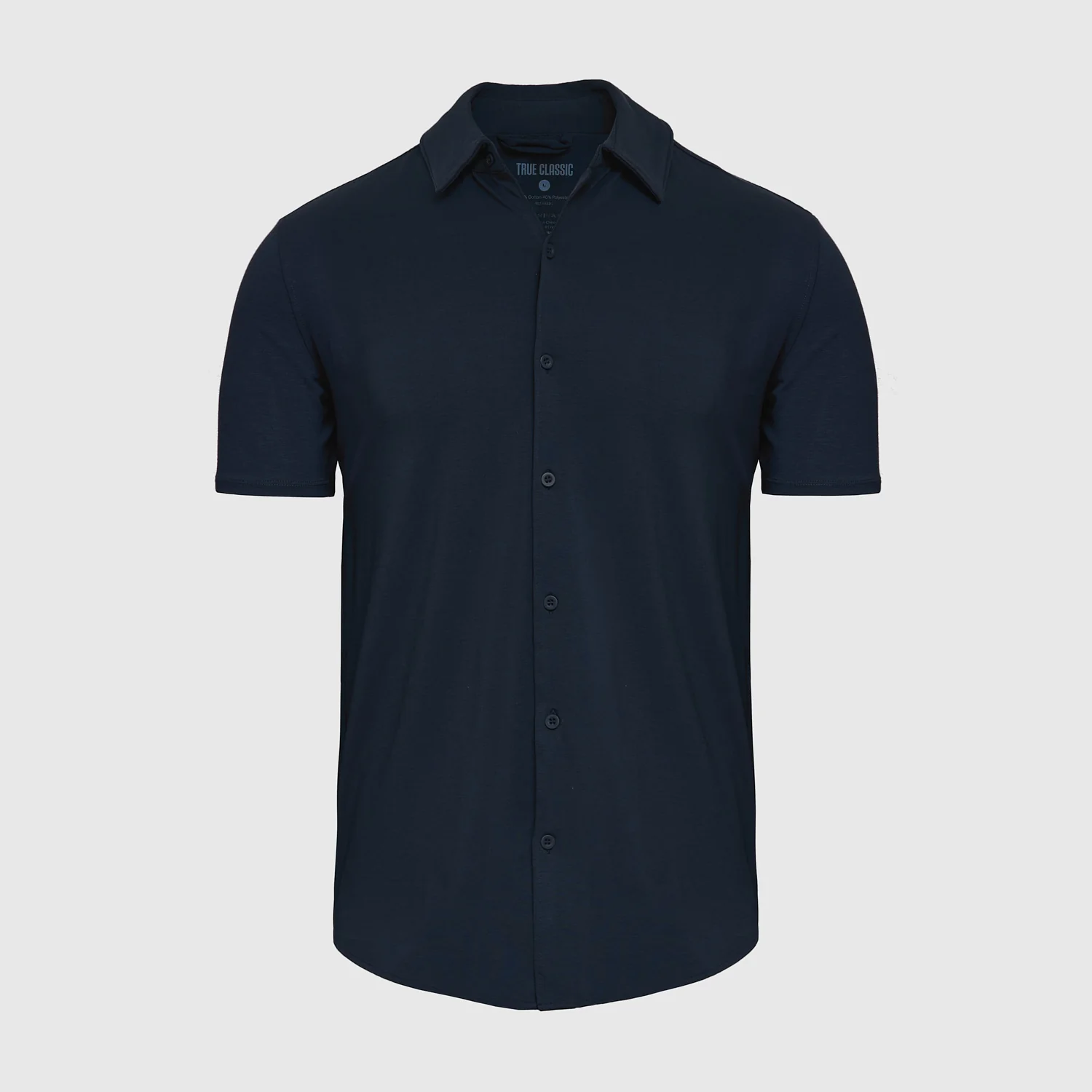 Navy Short Sleeve Knit Shirt - Image 2