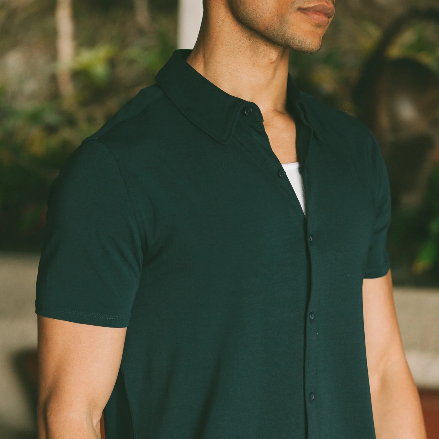 Navy Short Sleeve Knit Shirt - Image 5