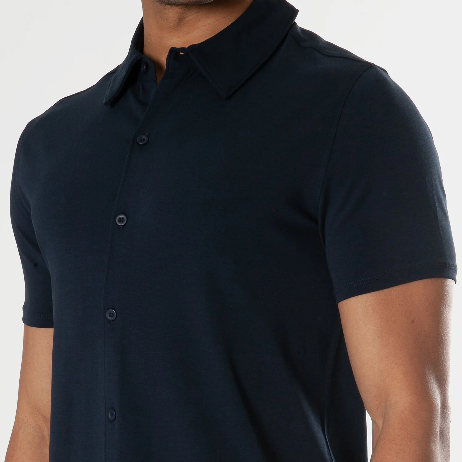 Navy Short Sleeve Knit Shirt - Image 6