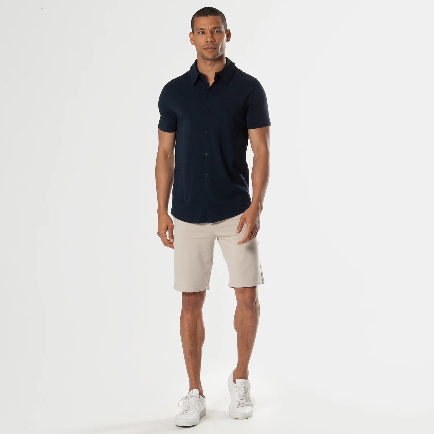 Navy Short Sleeve Knit Shirt - Image 7