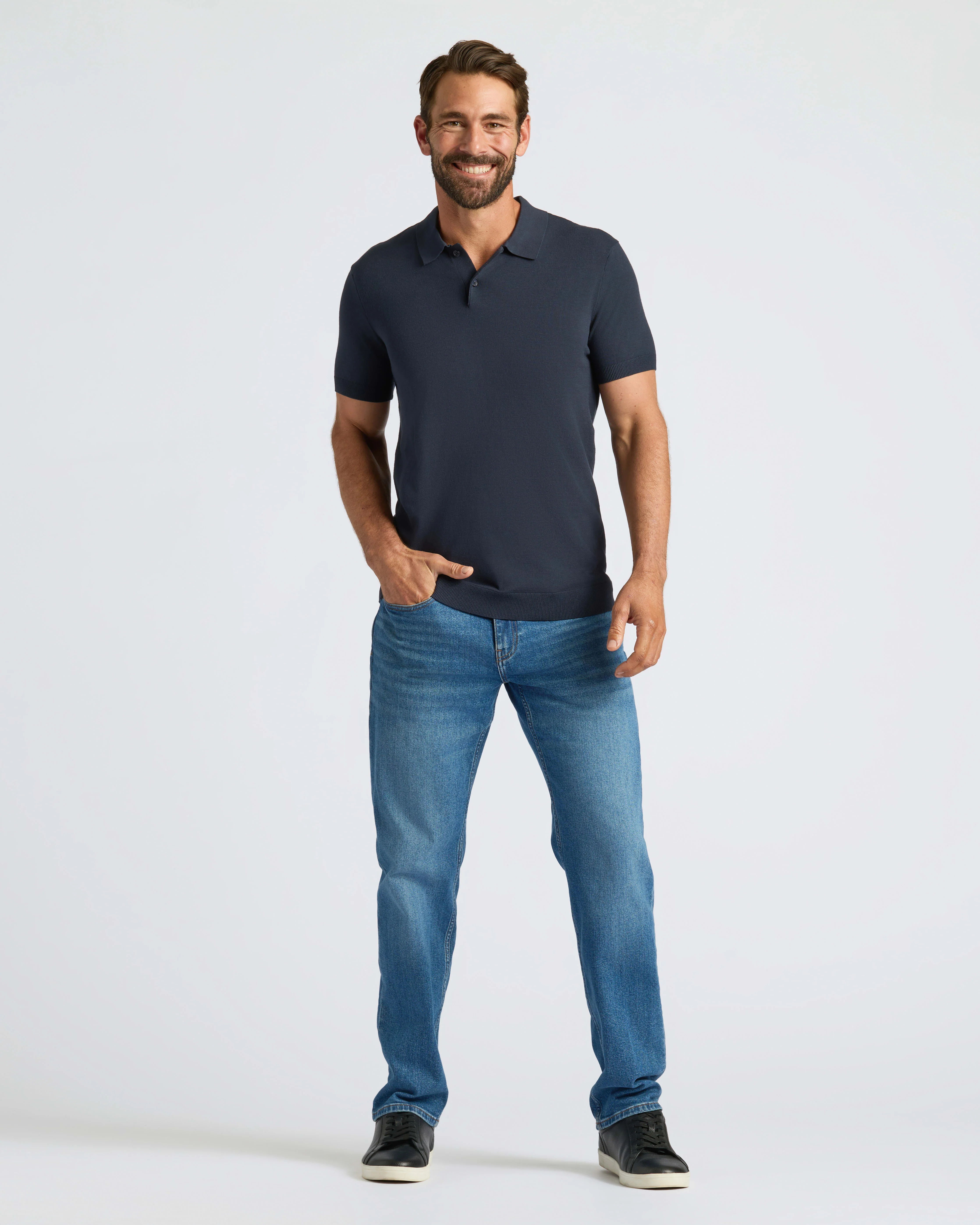 Navy Dressy Polo - Image 3