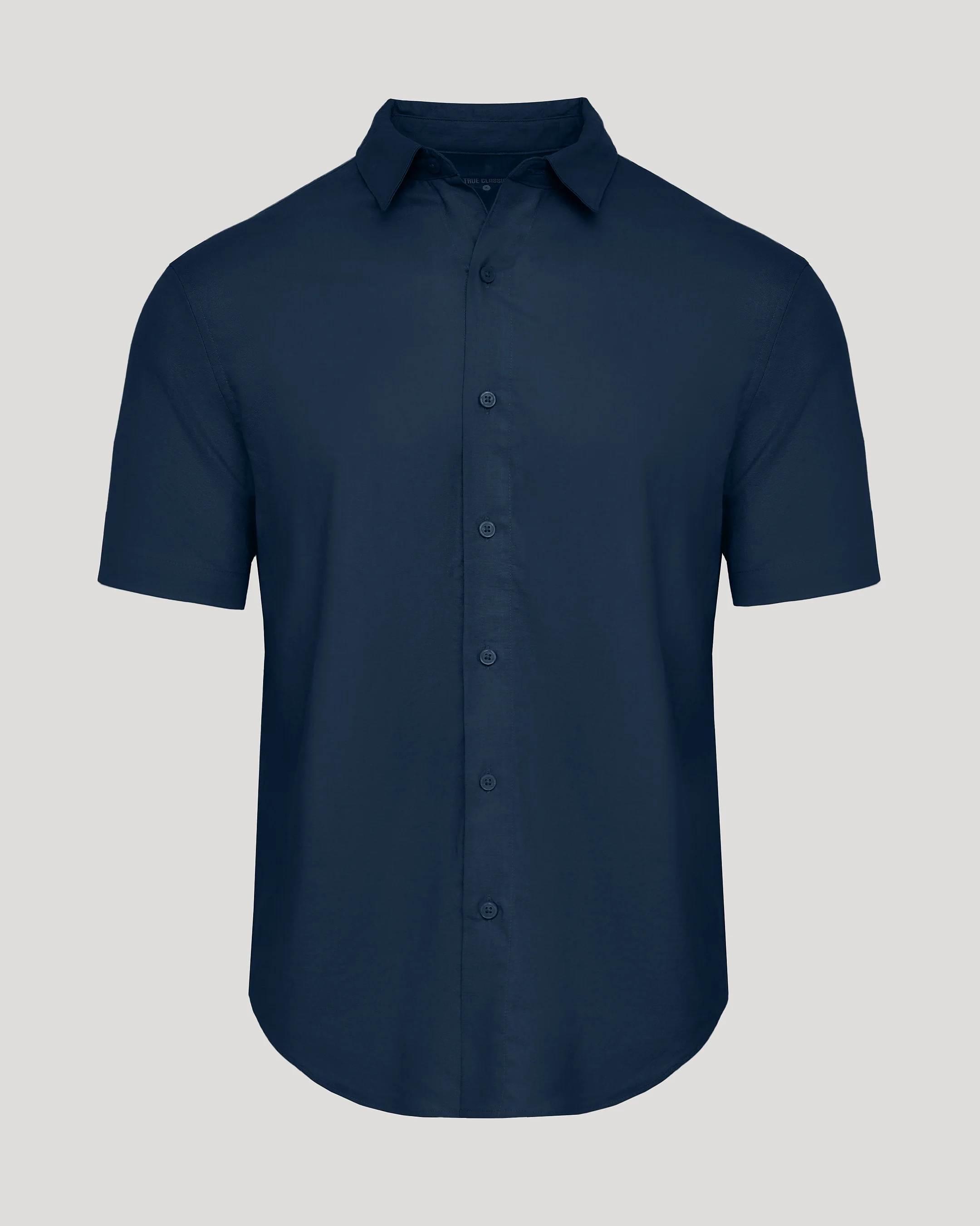 Navy Short Sleeve Linen Shirt - Image 2