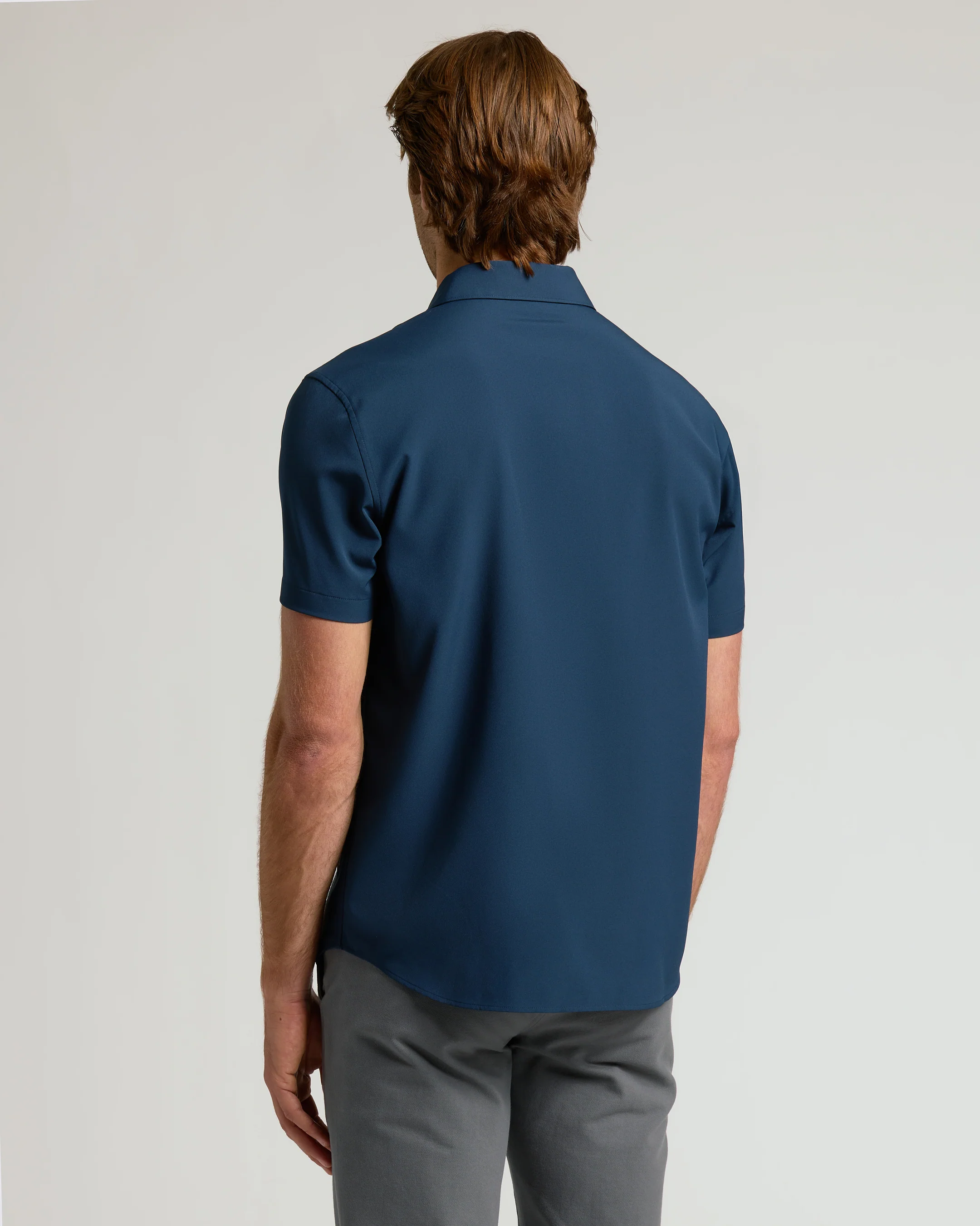 Navy Performance Dress Shirt - Image 3
