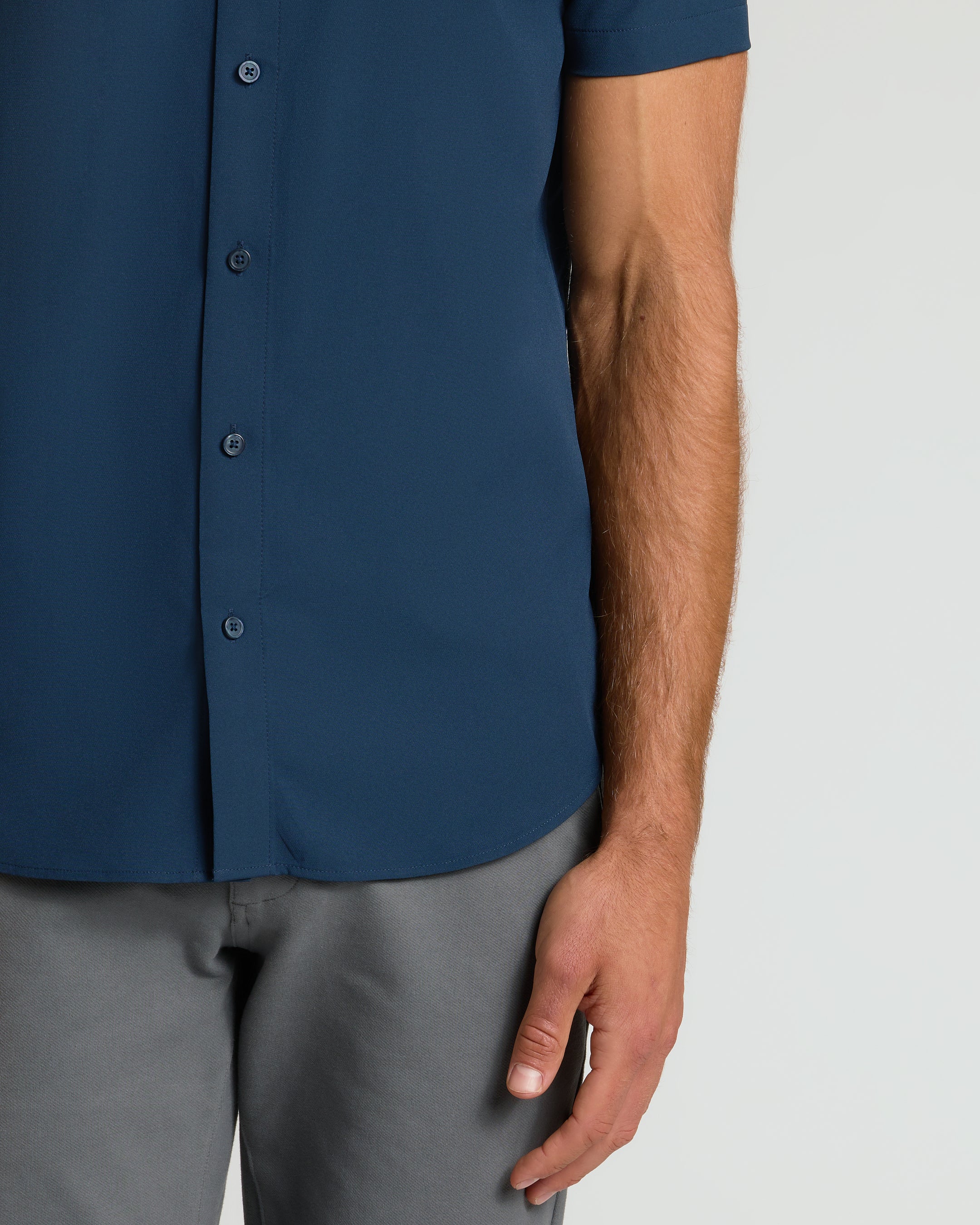 Navy Performance Dress Shirt - Image 5